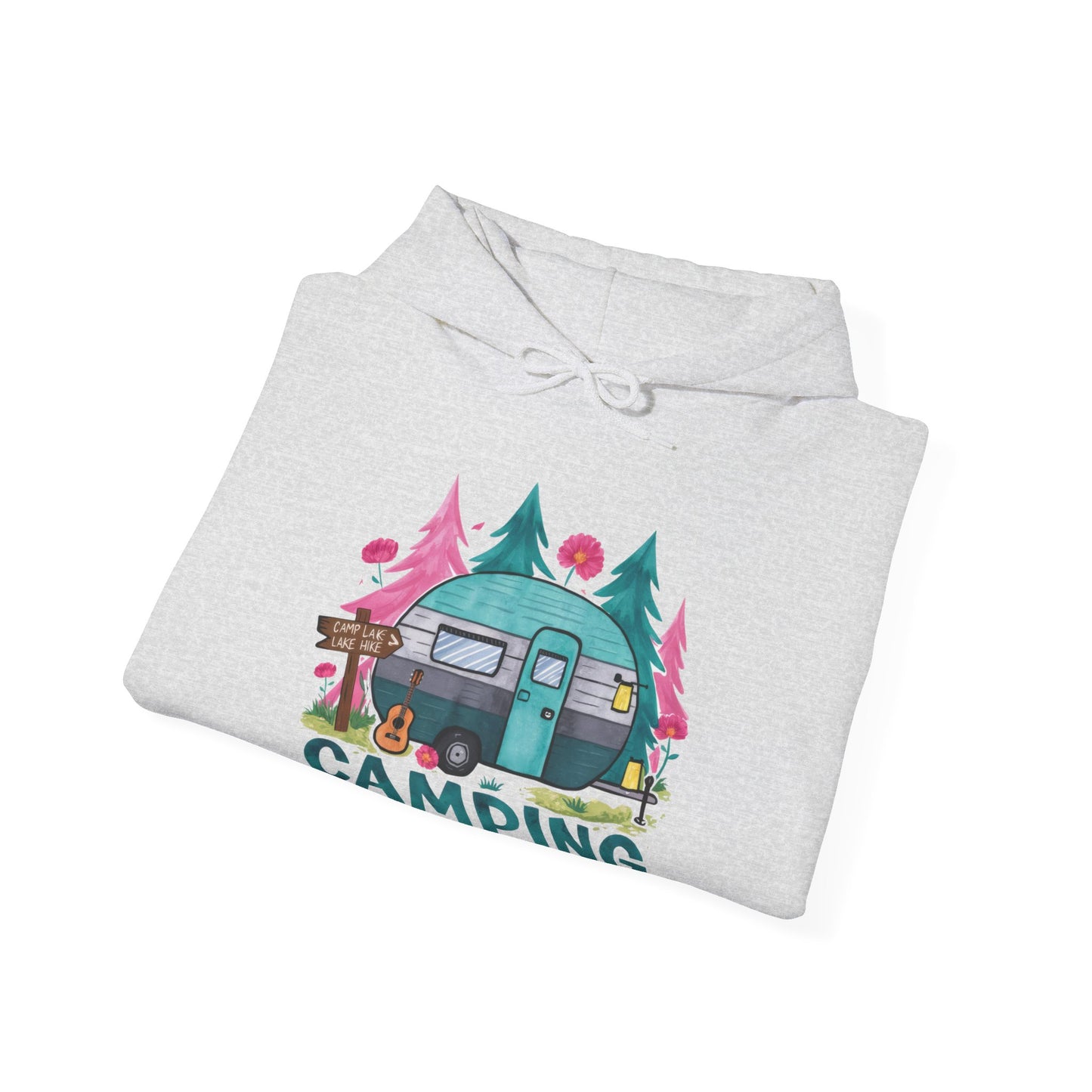 Camping Is My Happy Place! Unisex Heavy Blend™ Hooded Sweatshirt - EternalAscension