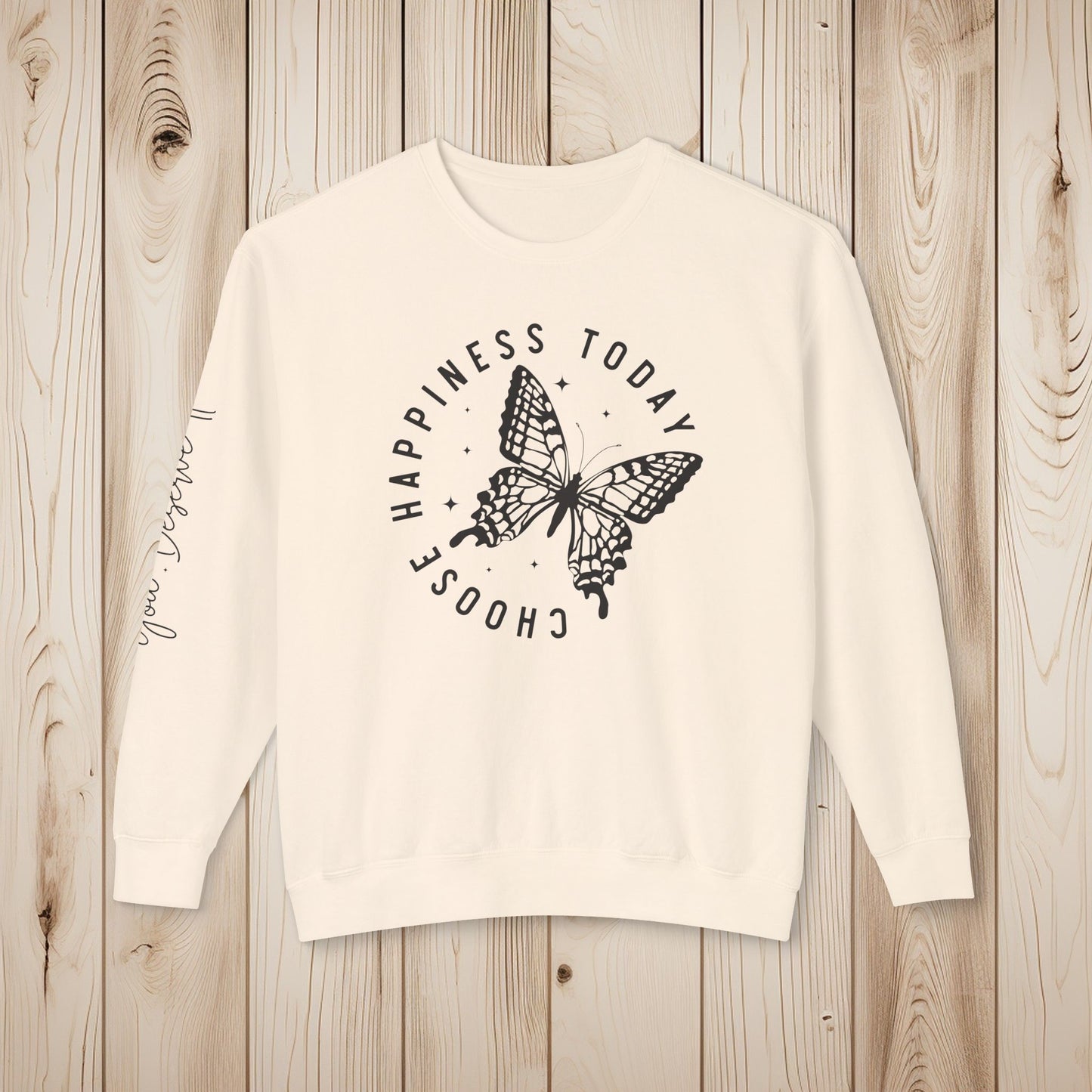 Choose Happiness Unisex Lightweight Crewneck Sweatshirt