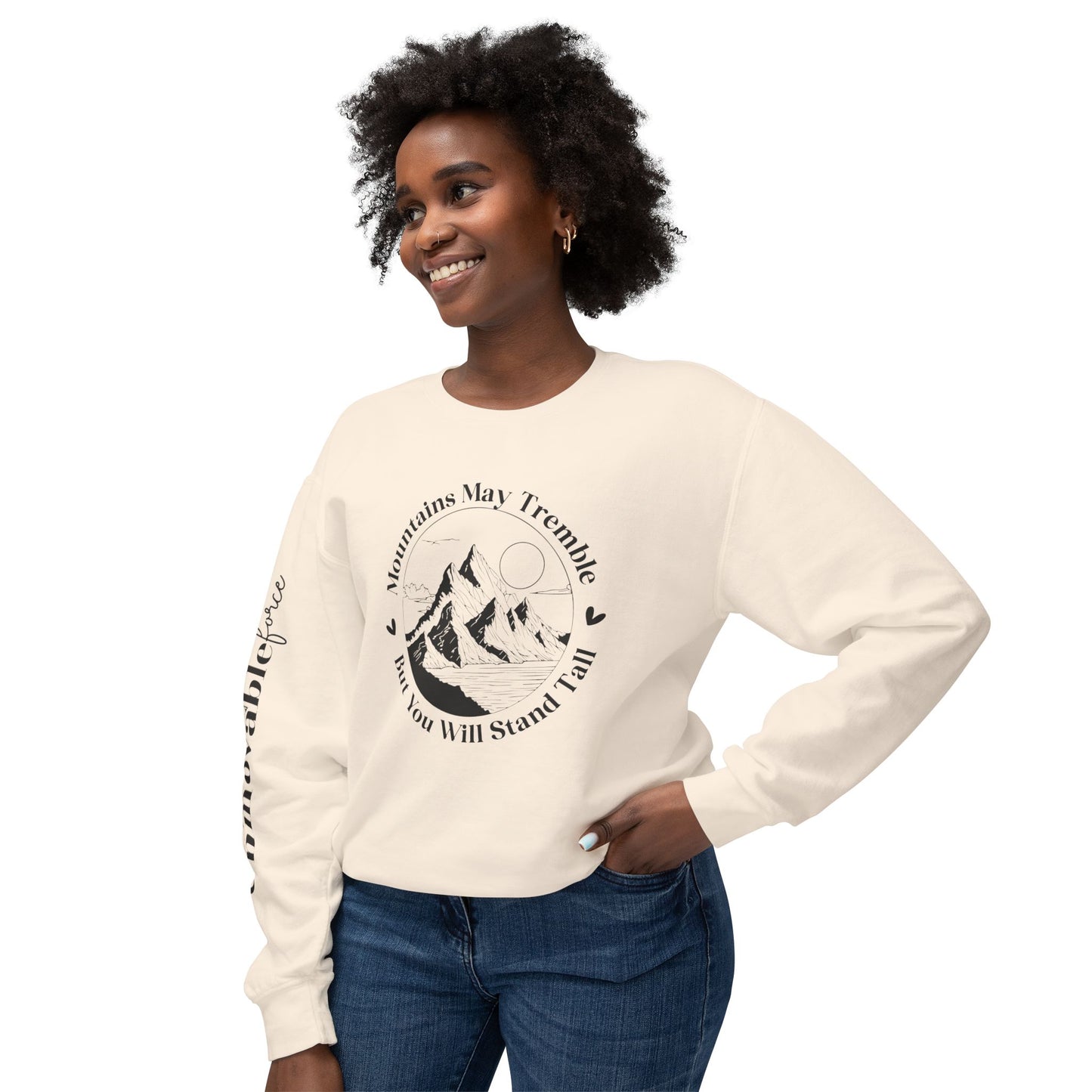 Unmovable Force! Unisex Lightweight Crewneck Sweatshirt - EternalAscension