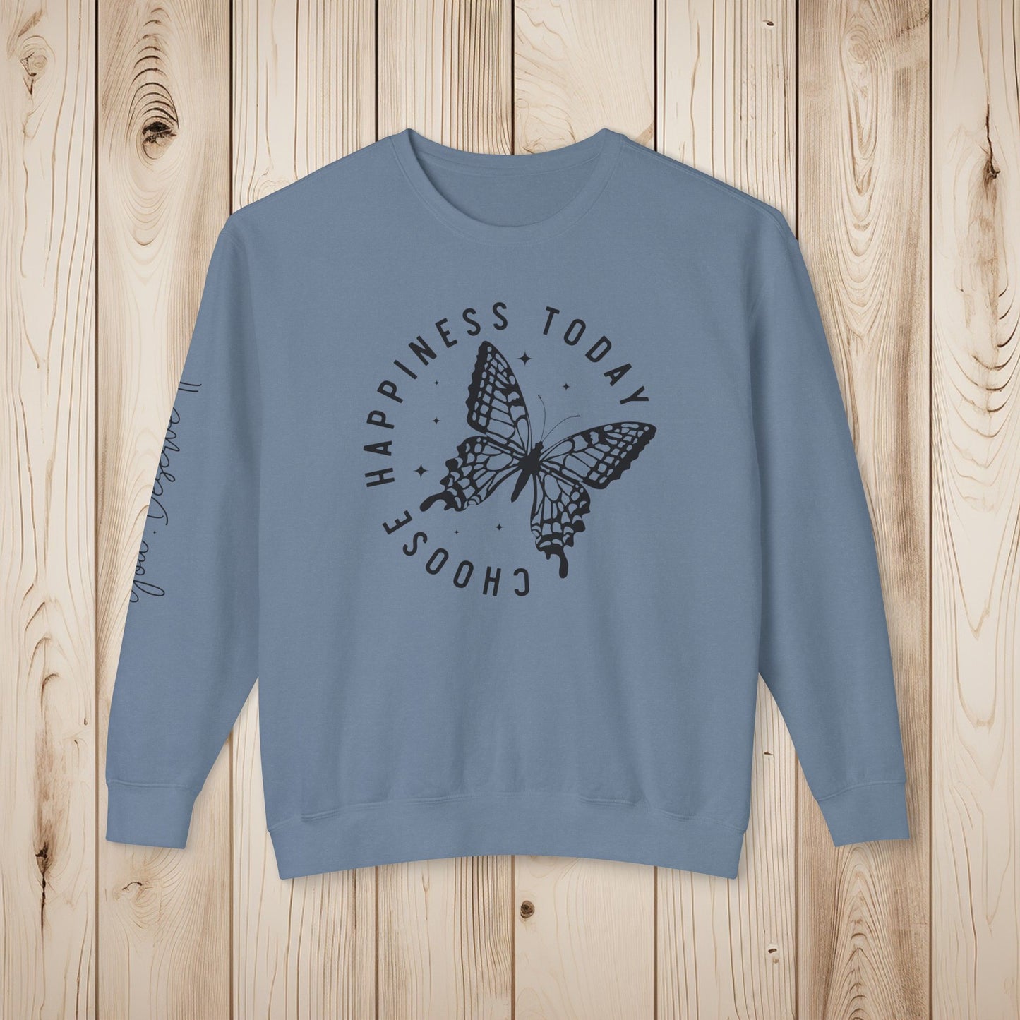 Choose Happiness Unisex Lightweight Crewneck Sweatshirt