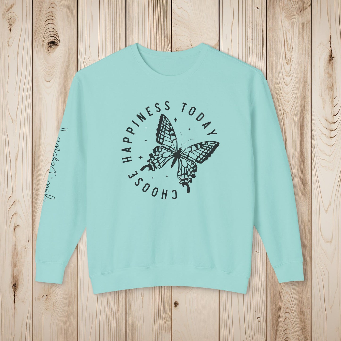 Choose Happiness Unisex Lightweight Crewneck Sweatshirt