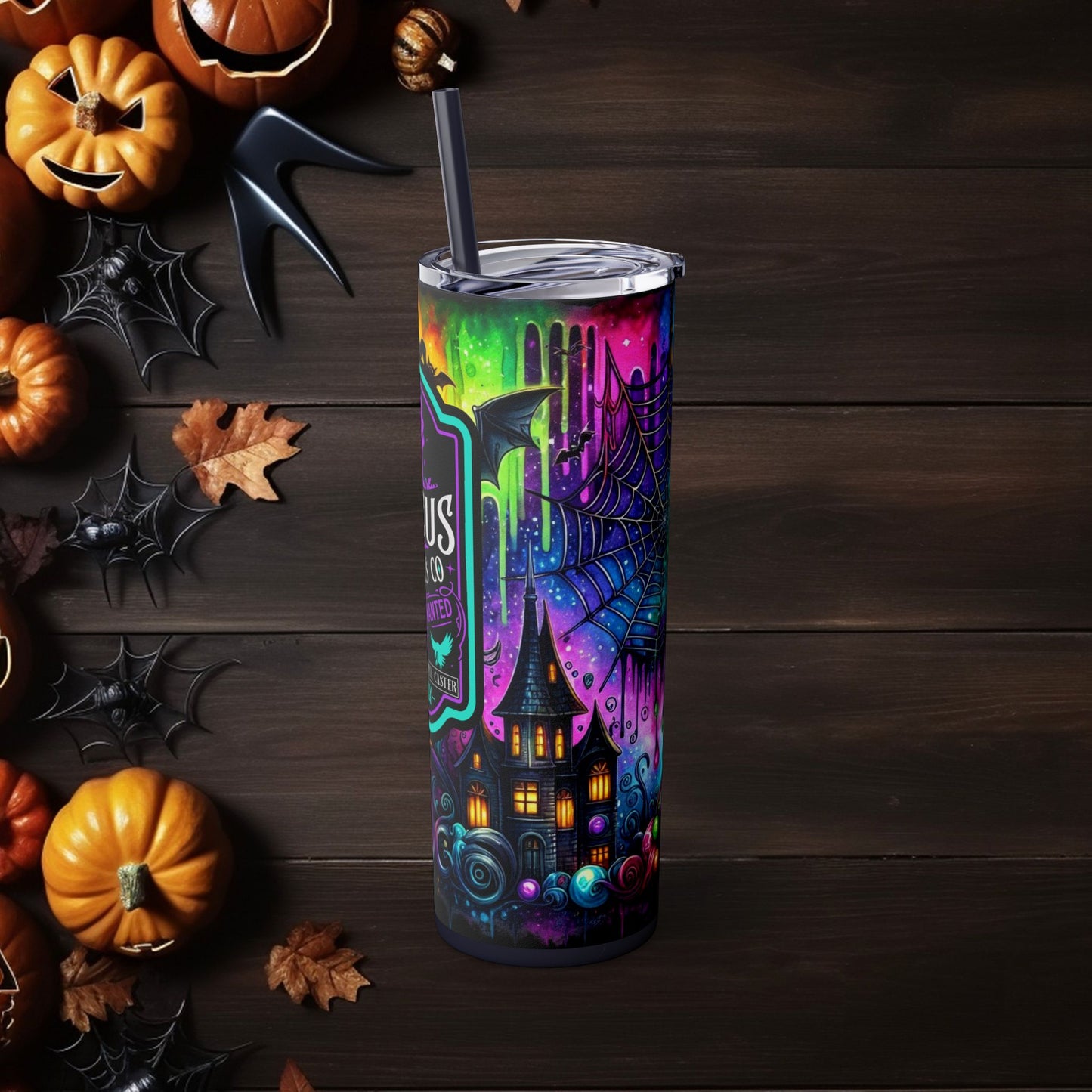 Enchanting Hocus Pocus Skinny Tumbler with Straw, 20oz