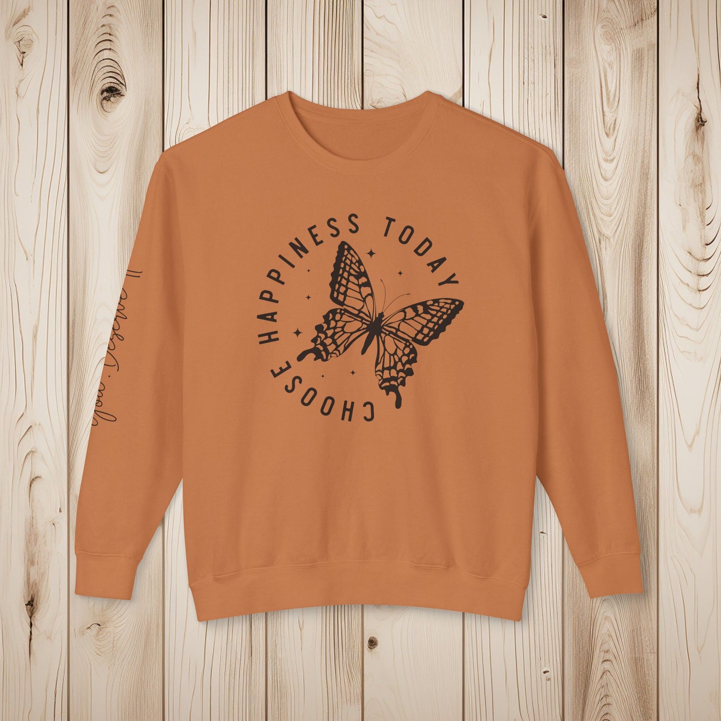 Choose Happiness Unisex Lightweight Crewneck Sweatshirt