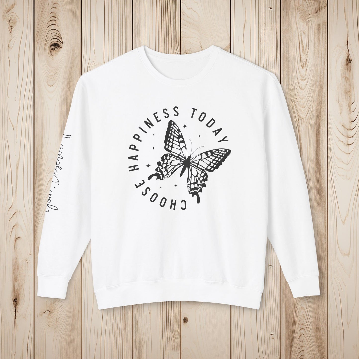 Choose Happiness Unisex Lightweight Crewneck Sweatshirt