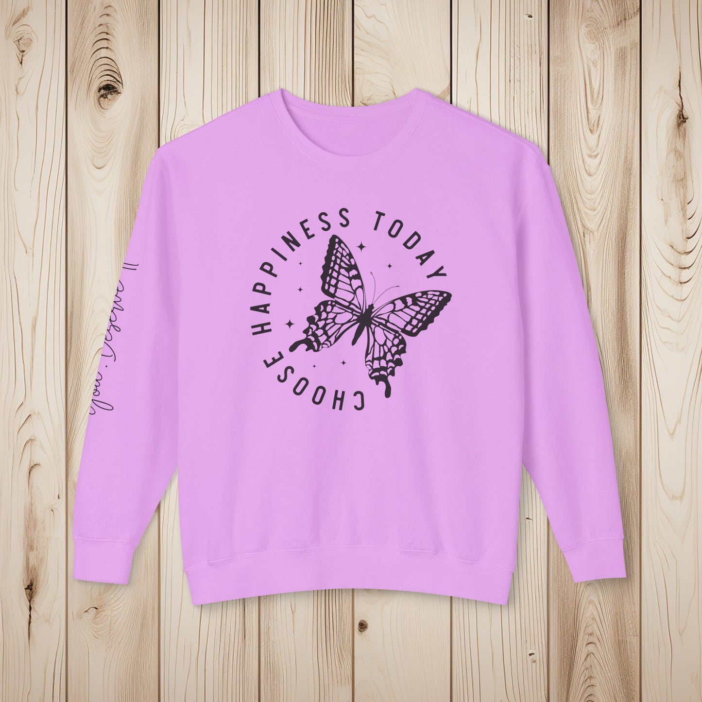 Choose Happiness Unisex Lightweight Crewneck Sweatshirt
