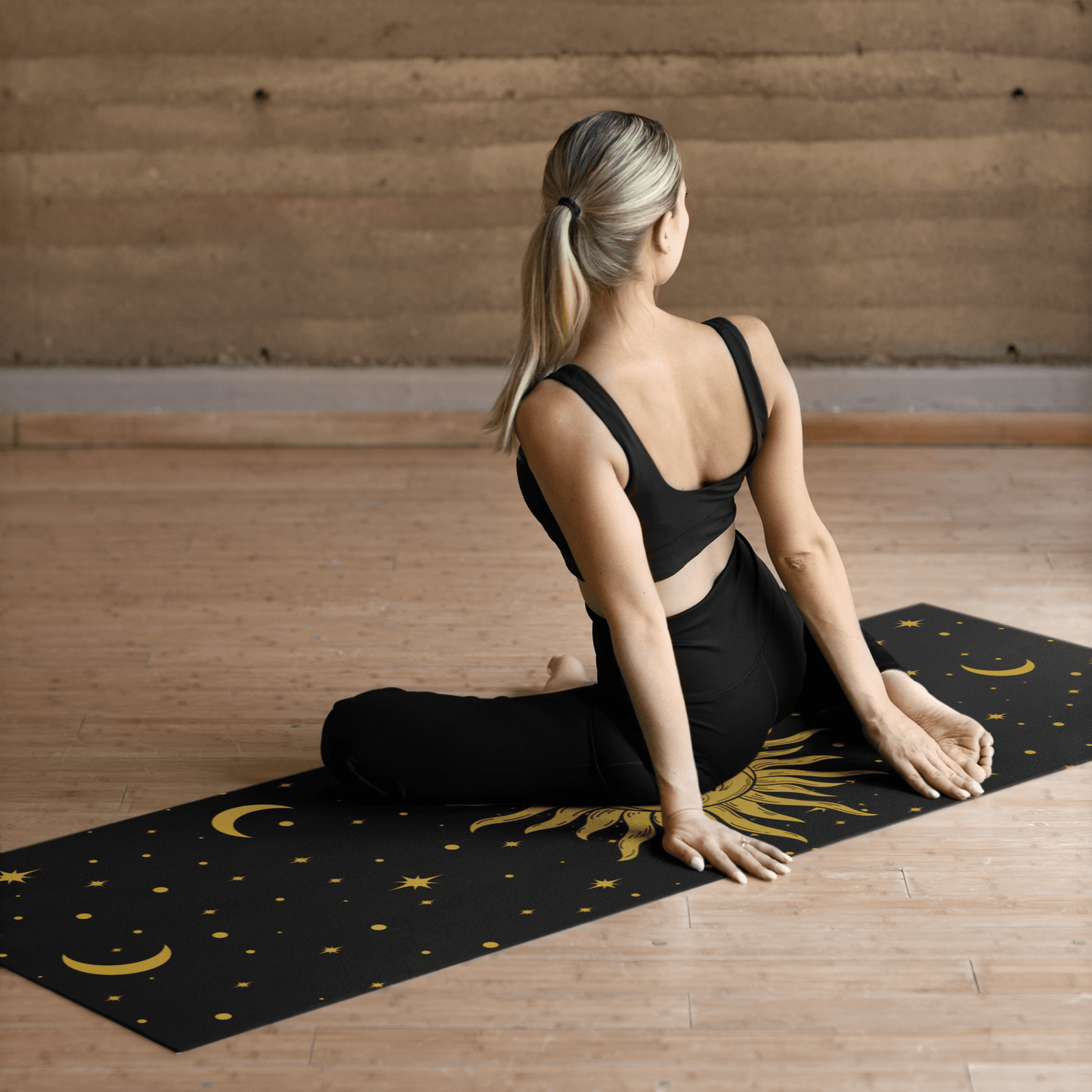Celestial Cosmos Yoga Mat, Sun Moon Design - EternalAscension
