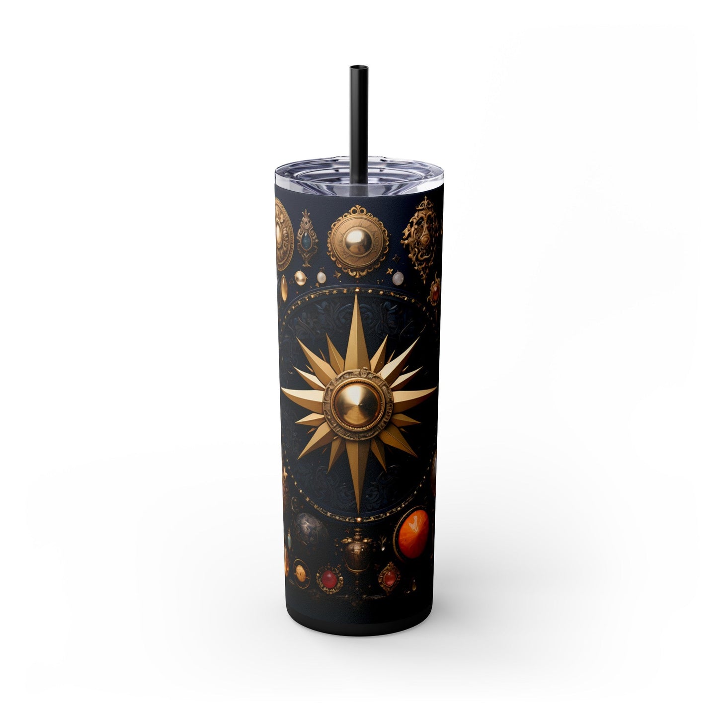 Celestial Gems Skinny Tumbler with Straw, 20oz - EternalAscension