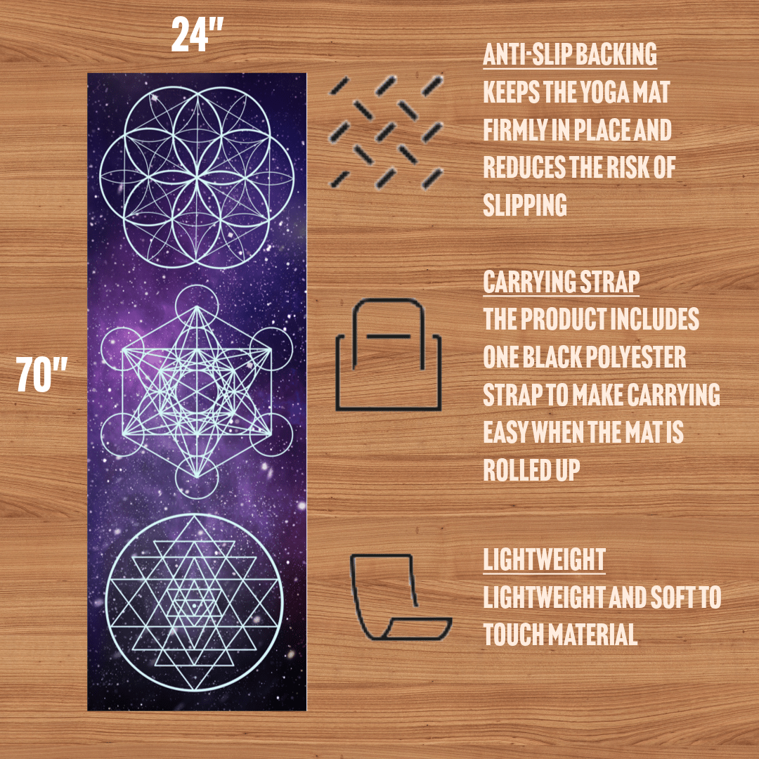 Cosmic Sacred Geometry Yoga Mat - EternalAscension