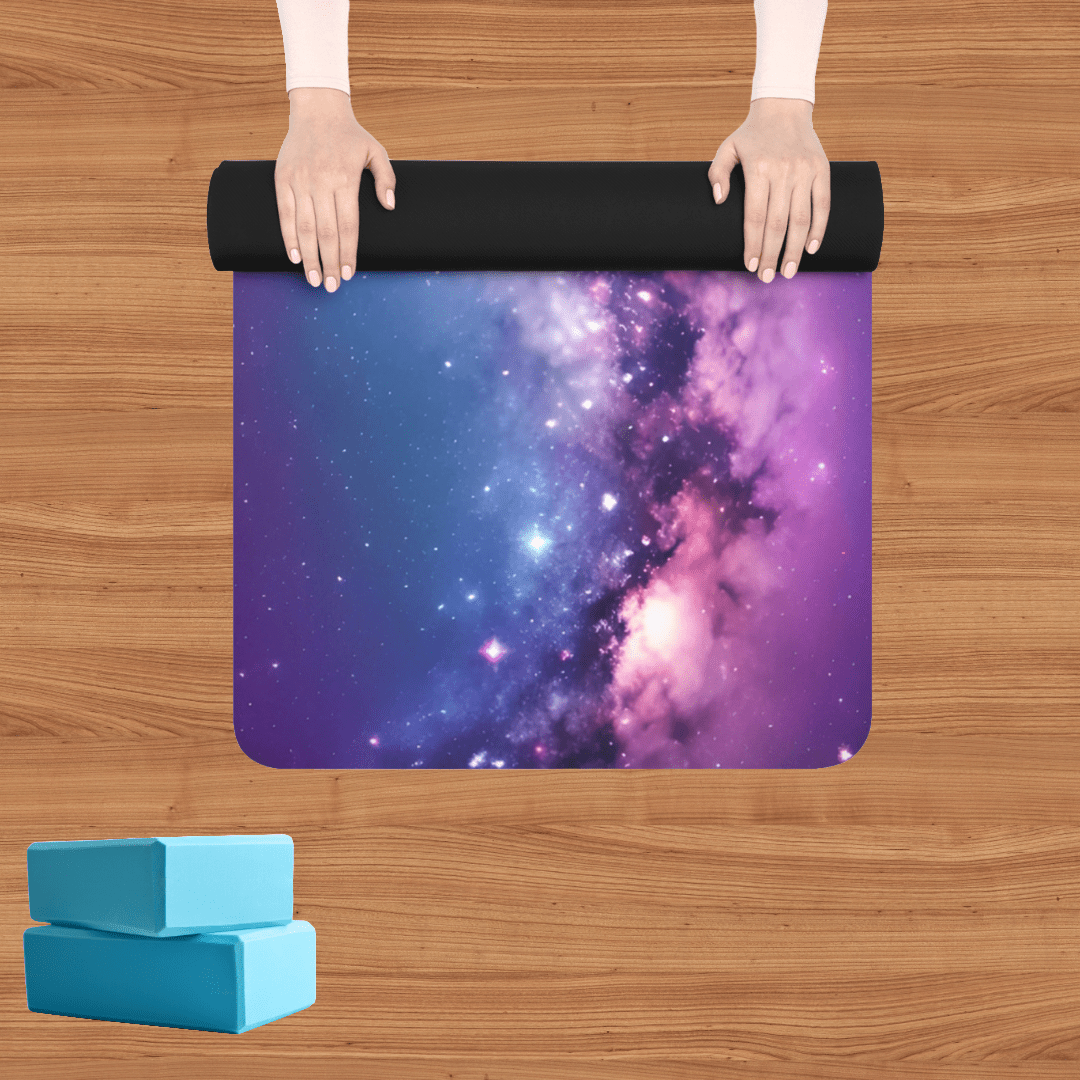 Cosmic Serenity Galaxy Nebula Yoga Mat - EternalAscension