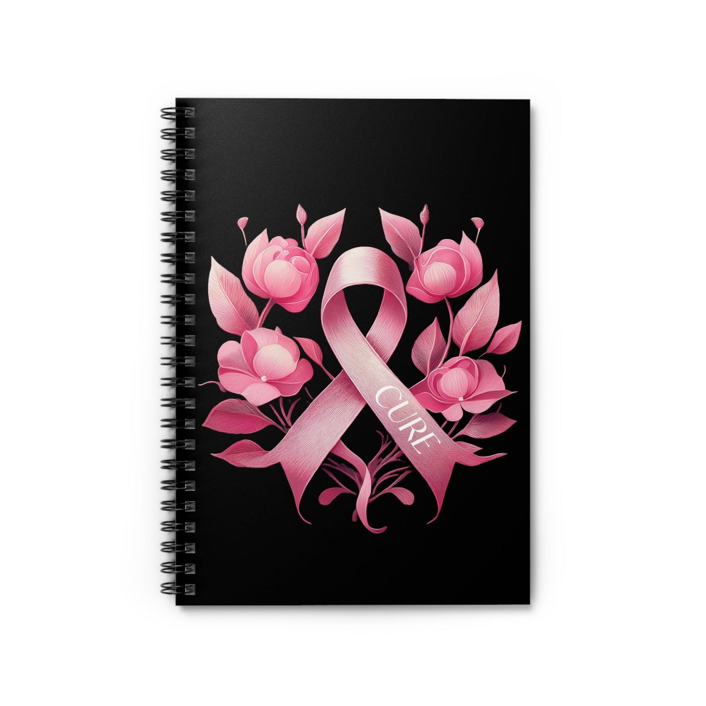 Cure Floral Ribbon Spiral Notebook - Ruled Line - EternalAscension