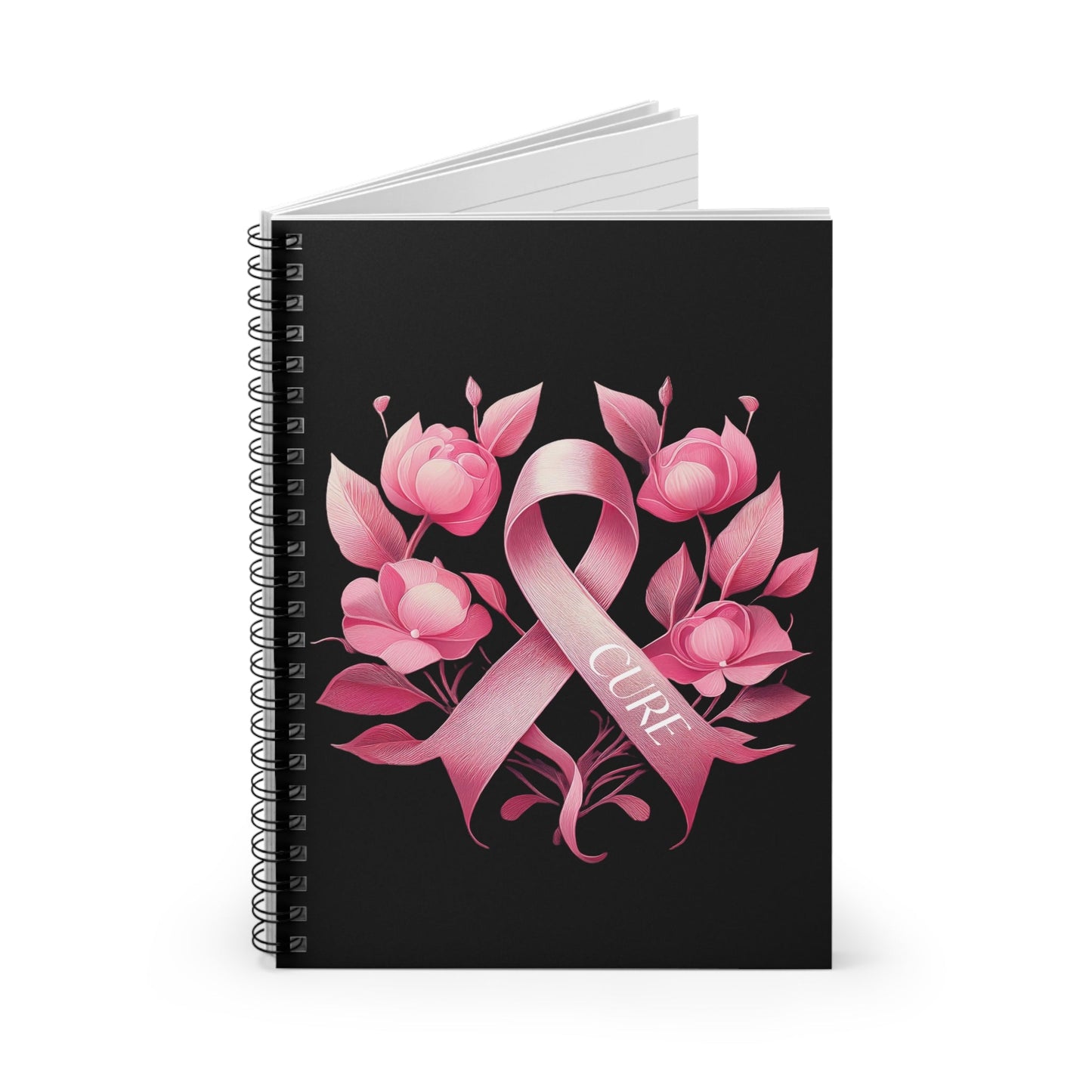 Cure Floral Ribbon Spiral Notebook - Ruled Line - EternalAscension
