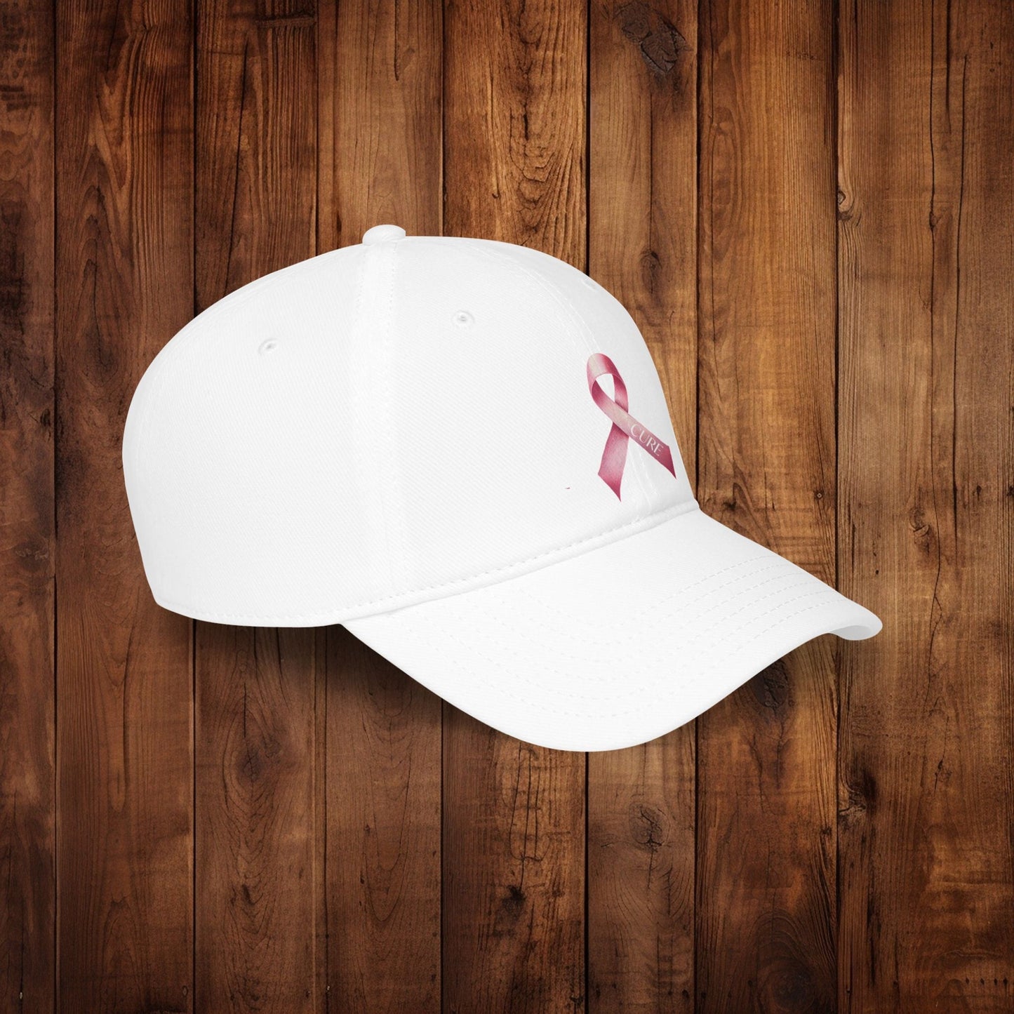 Cure Pink Ribbon Low Profile Baseball Cap - EternalAscension