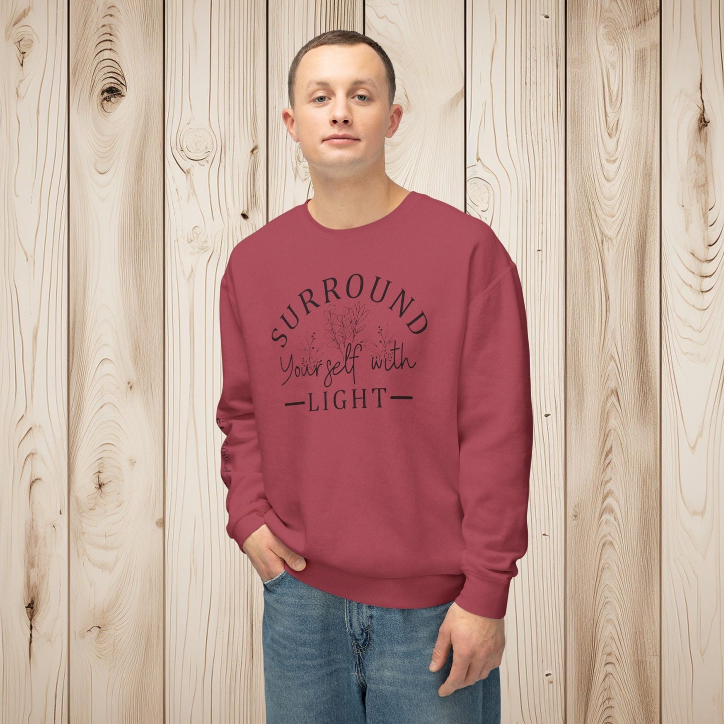 Embrace the Light Unisex Lightweight Crewneck Sweatshirt - EternalAscension
