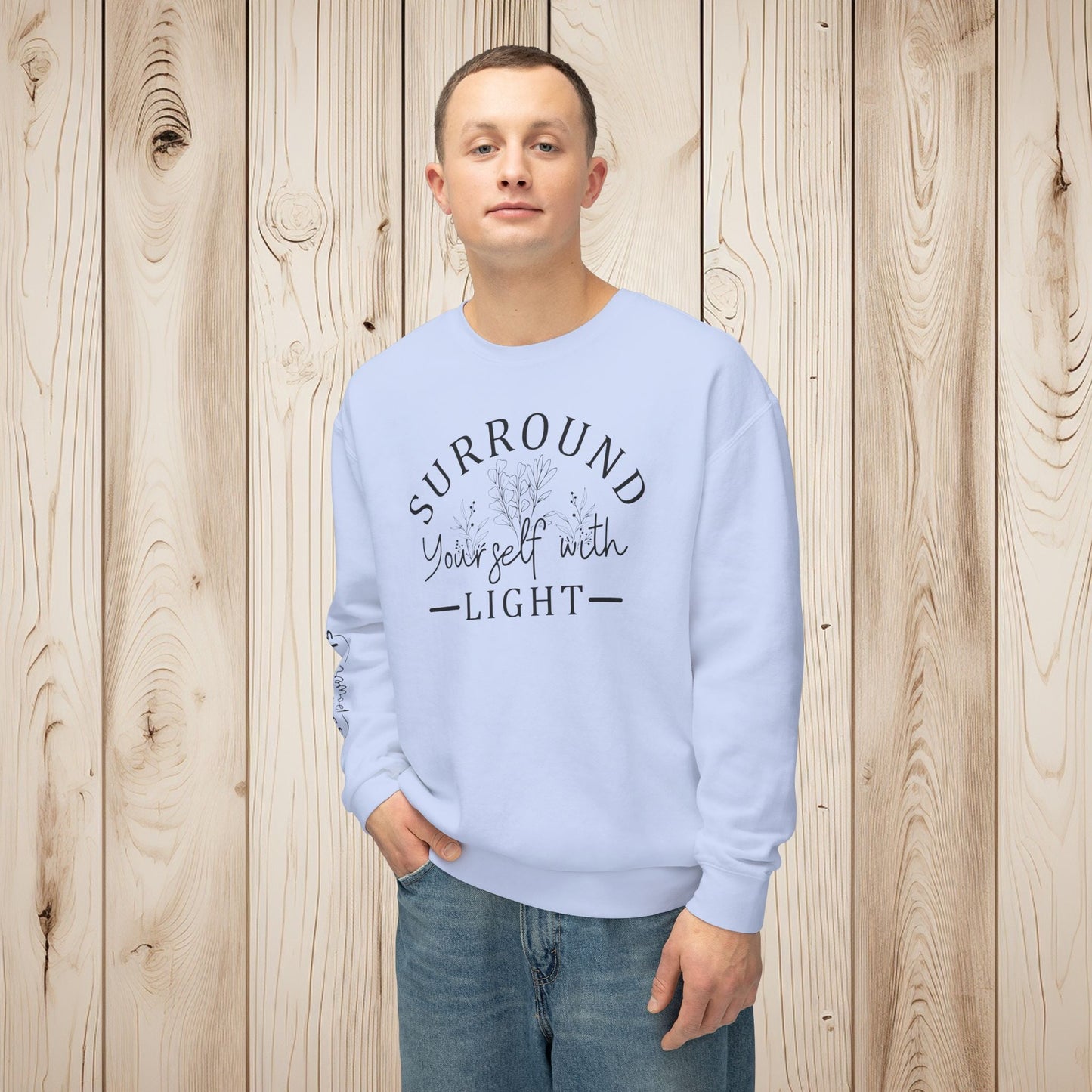 Embrace the Light Unisex Lightweight Crewneck Sweatshirt - EternalAscension