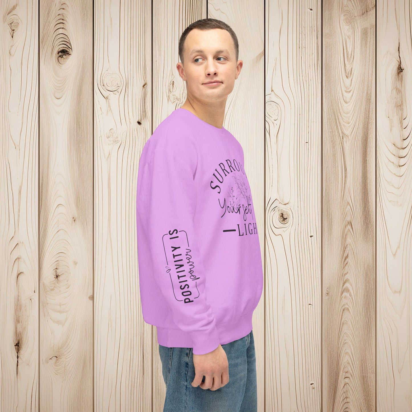 Embrace the Light Unisex Lightweight Crewneck Sweatshirt - EternalAscension