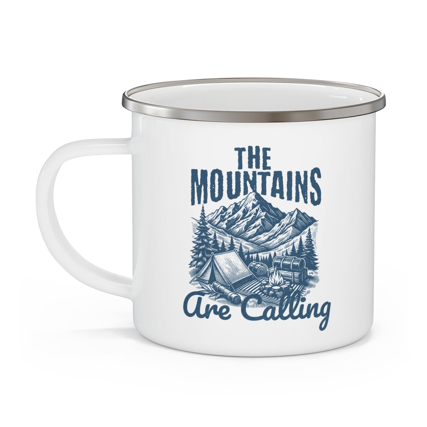 Enamel Camping Mug - The Mountains Are Calling - EternalAscension