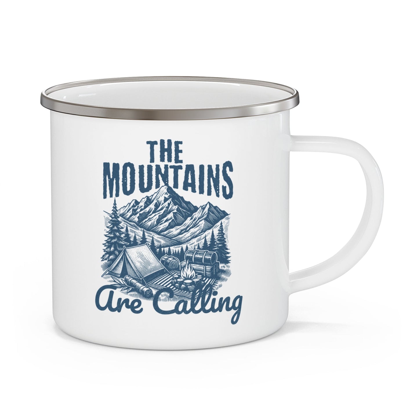 Enamel Camping Mug - The Mountains Are Calling - EternalAscension