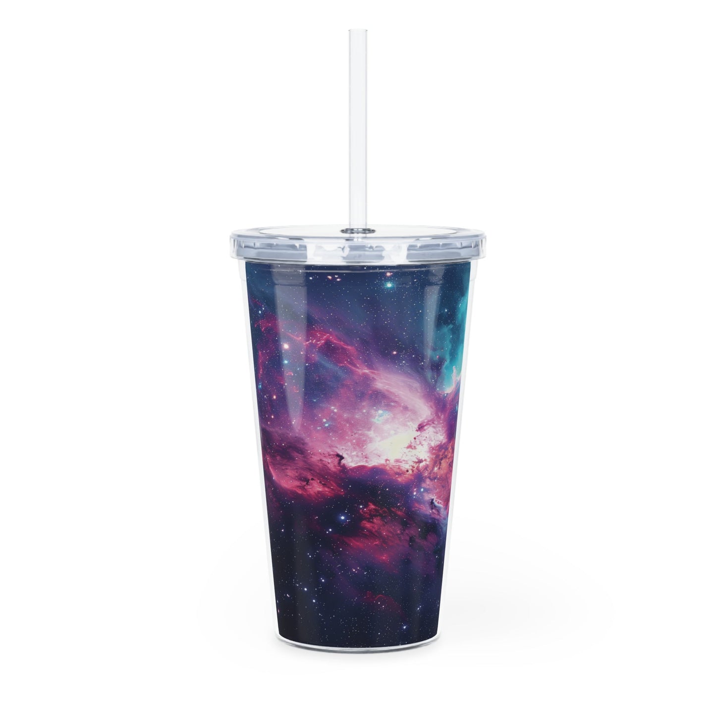 Galaxy Plastic Tumbler with Straw - EternalAscension