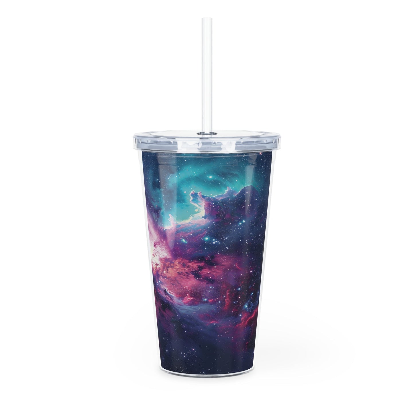Galaxy Plastic Tumbler with Straw - EternalAscension