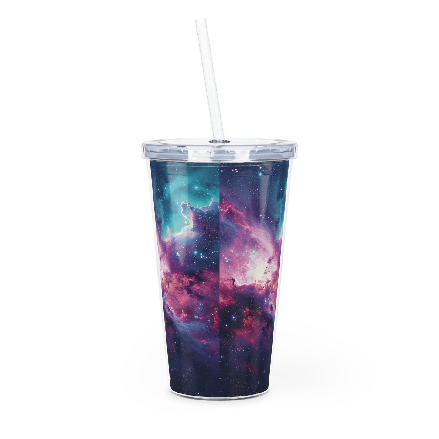 Galaxy Plastic Tumbler with Straw - EternalAscension