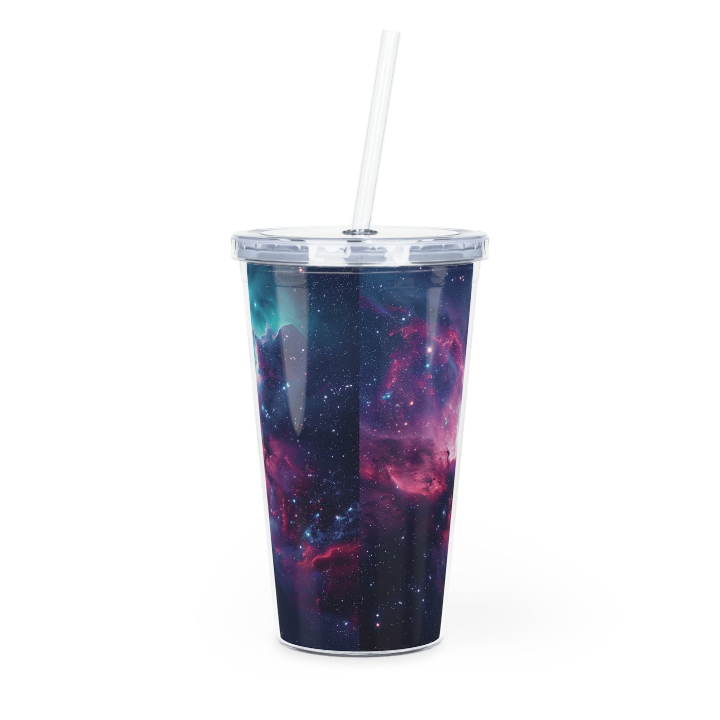 Galaxy Plastic Tumbler with Straw - EternalAscension