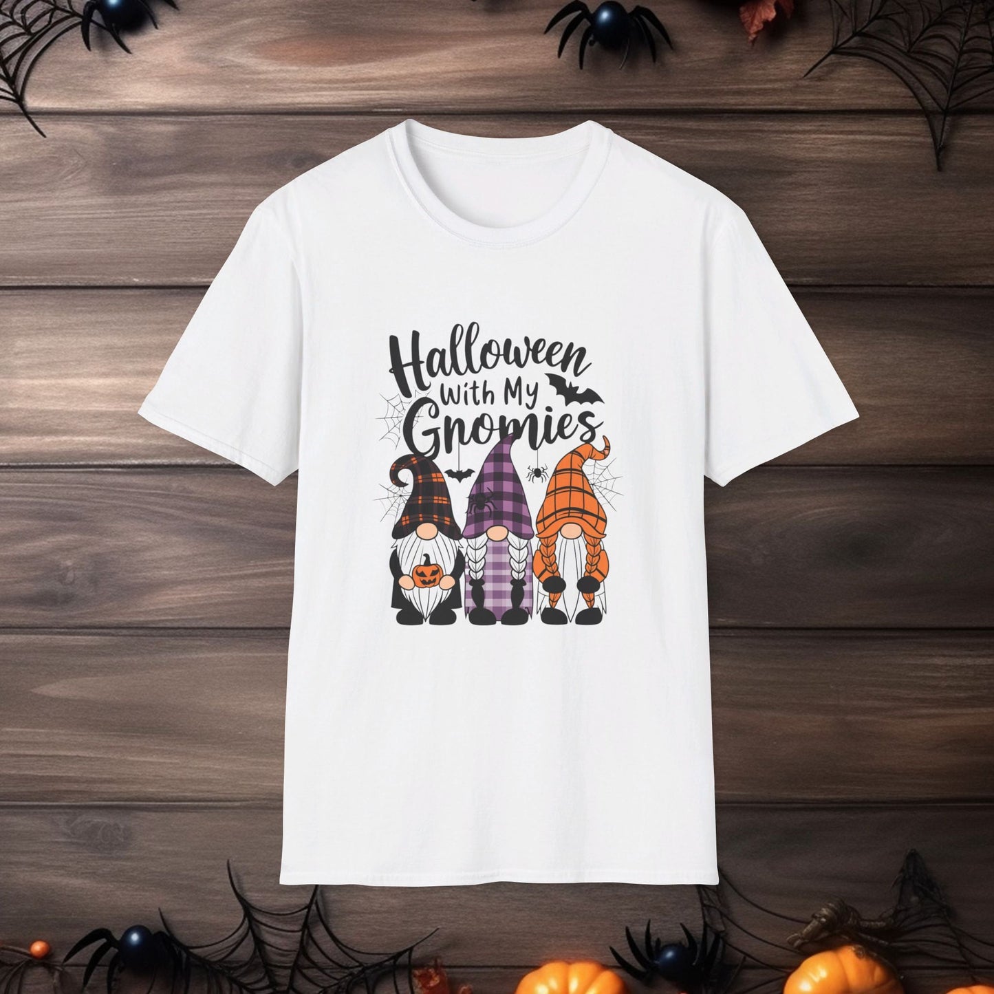 🎃 Halloween With My Gnomies 🎃Unisex Softstyle T - Shirt - EternalAscension