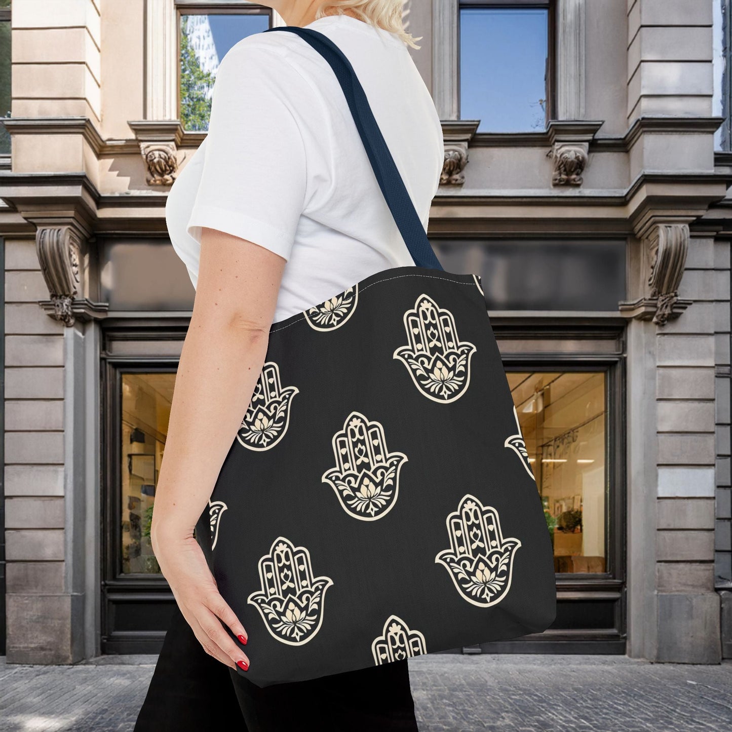 Hamsa Tote Bag with Intricate Design - EternalAscension