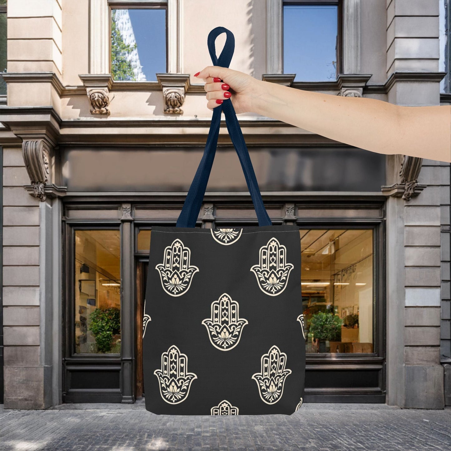 Hamsa Tote Bag with Intricate Design - EternalAscension