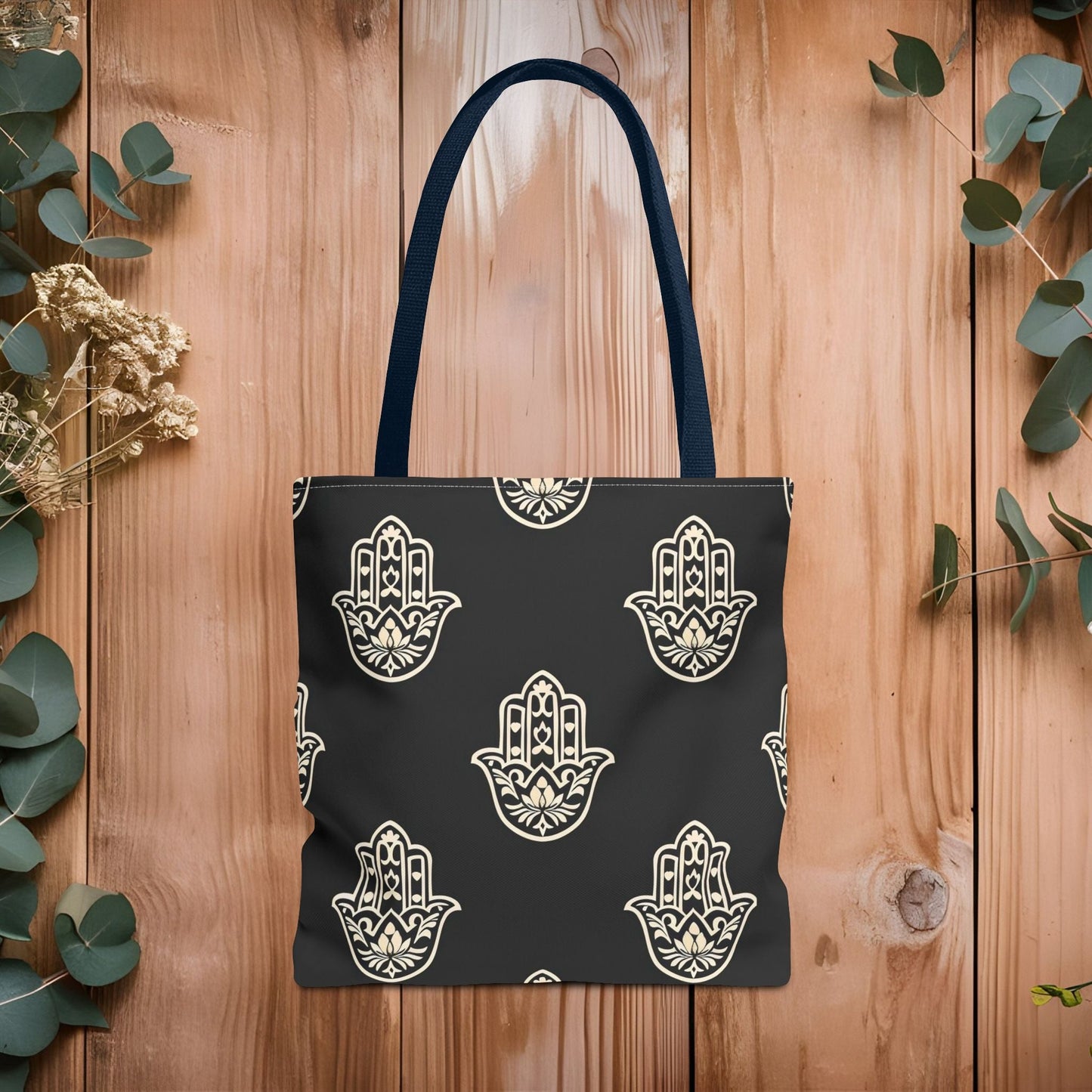 Hamsa Tote Bag with Intricate Design - EternalAscension