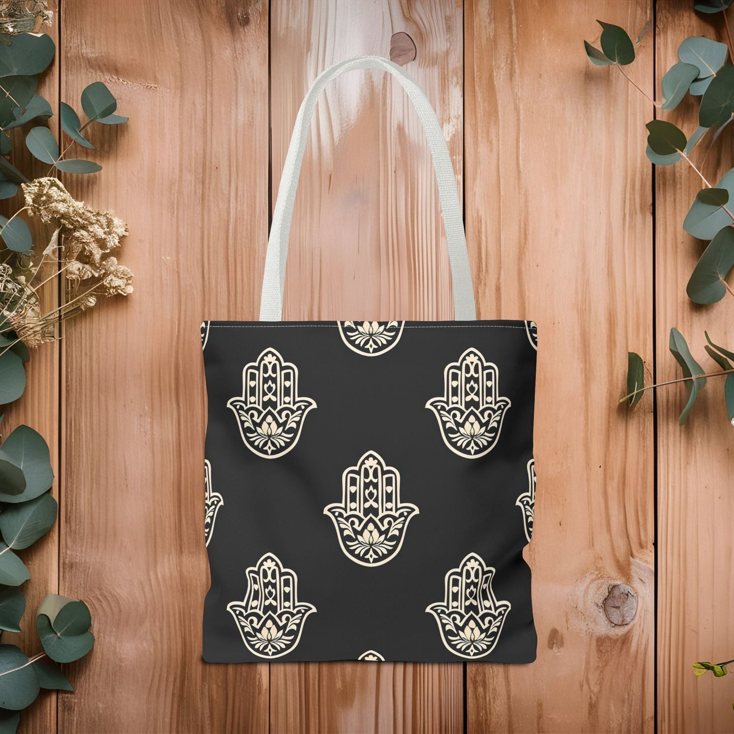 Hamsa Tote Bag with Intricate Design - EternalAscension