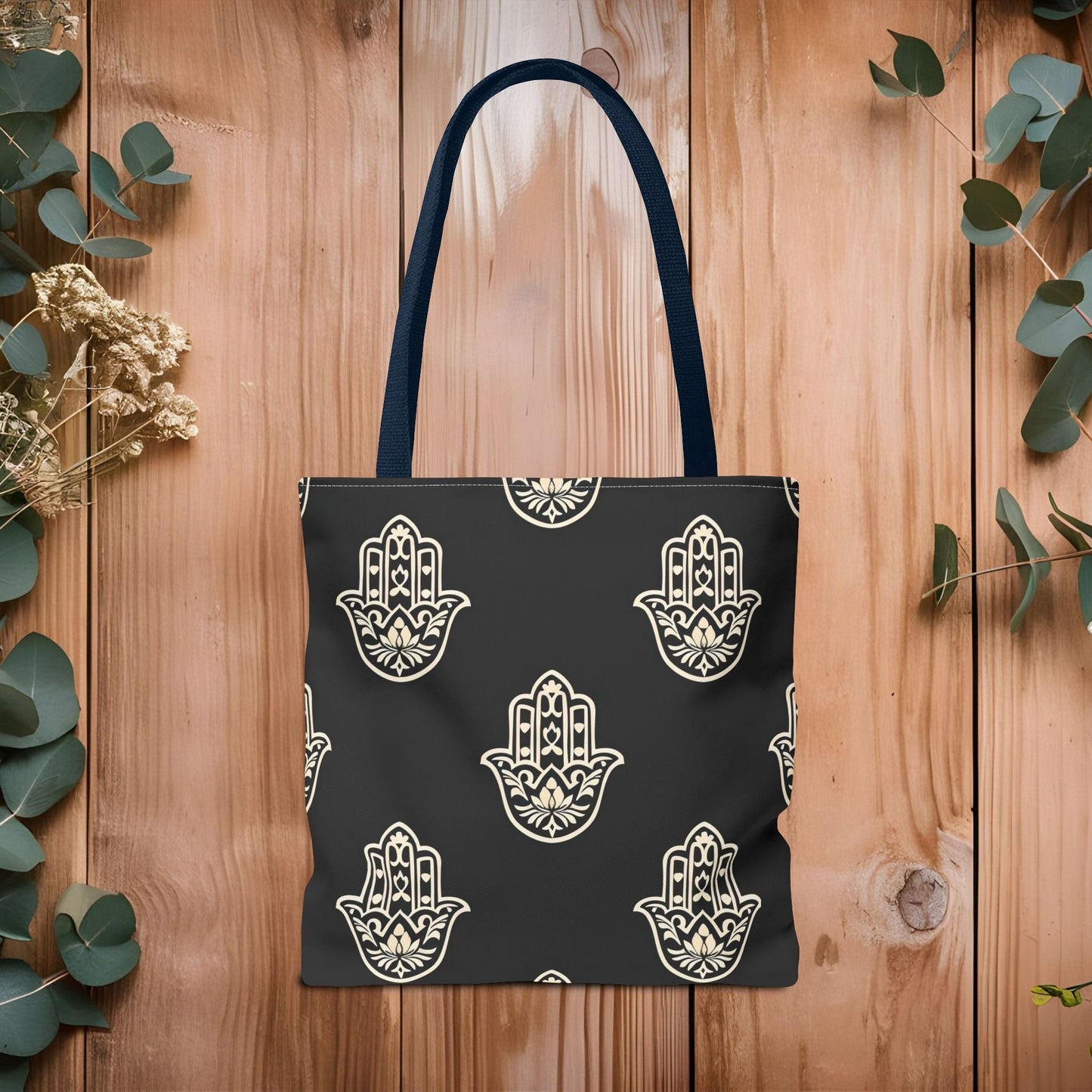 Hamsa Tote Bag with Intricate Design - EternalAscension