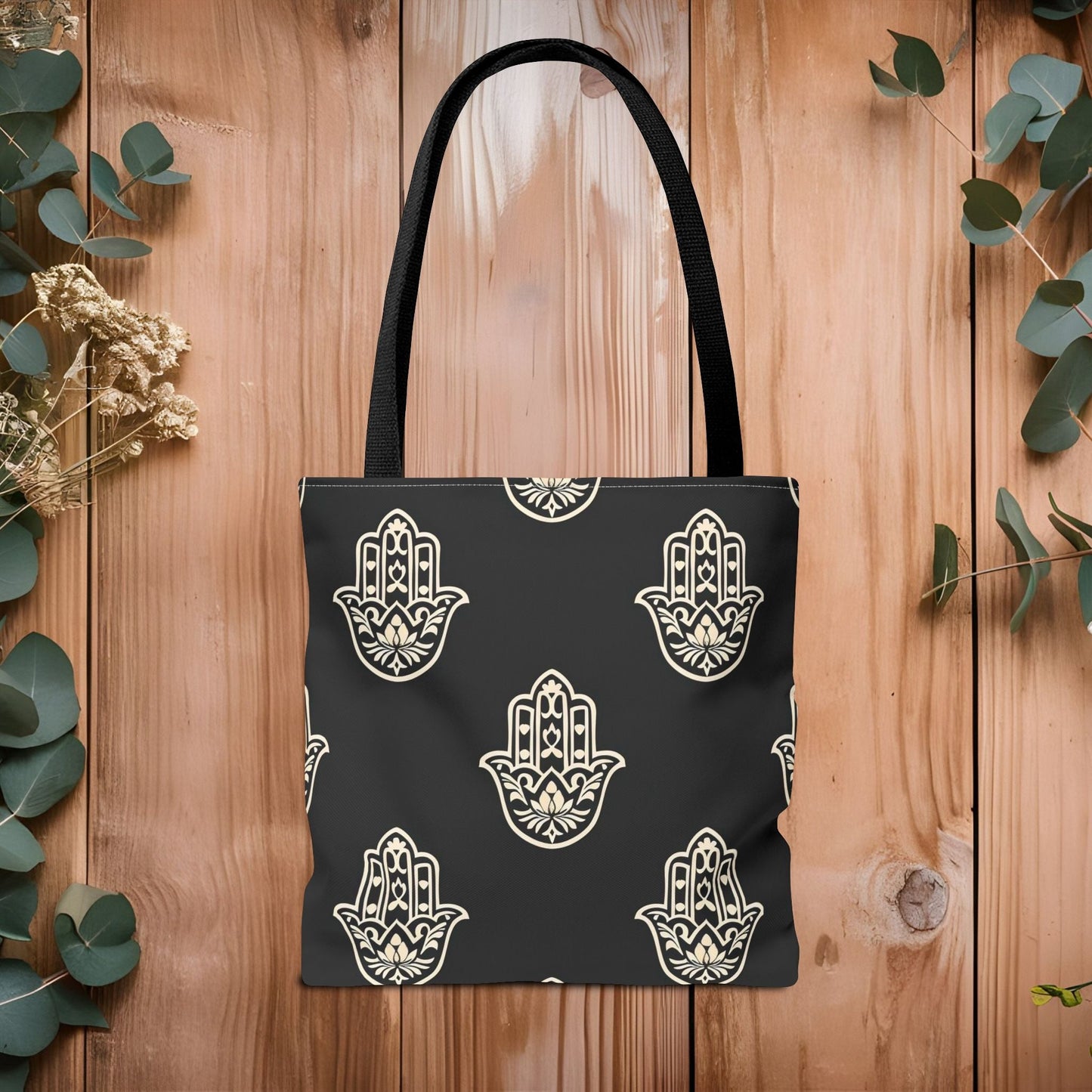 Hamsa Tote Bag with Intricate Design - EternalAscension