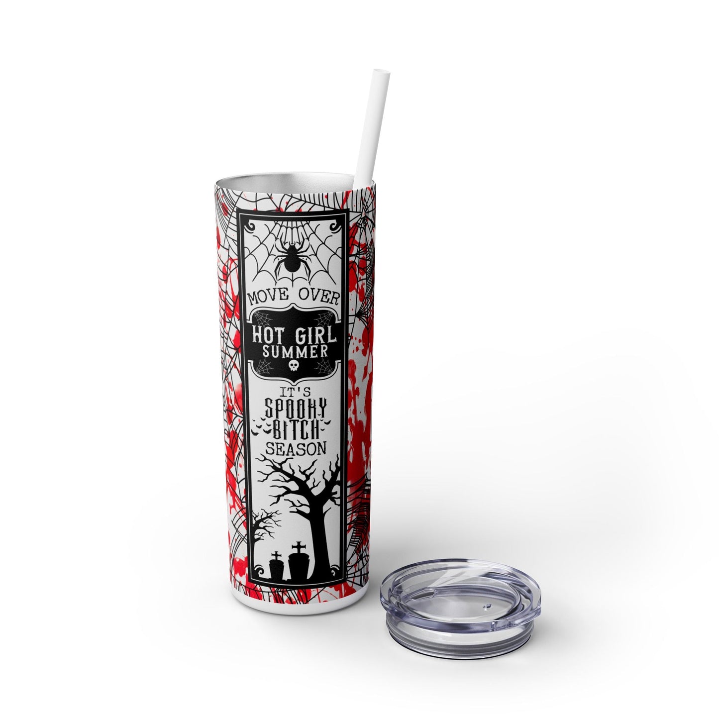 Its Spooky Season! Skinny Tumbler with Straw, 20oz - EternalAscension