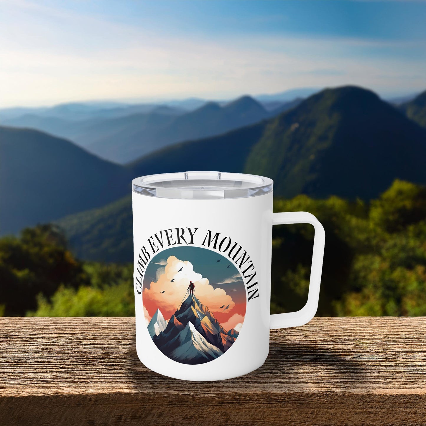 Mountain Mug - 'Climb Every Mountain' Insulated Coffee Mug, 10oz - EternalAscension
