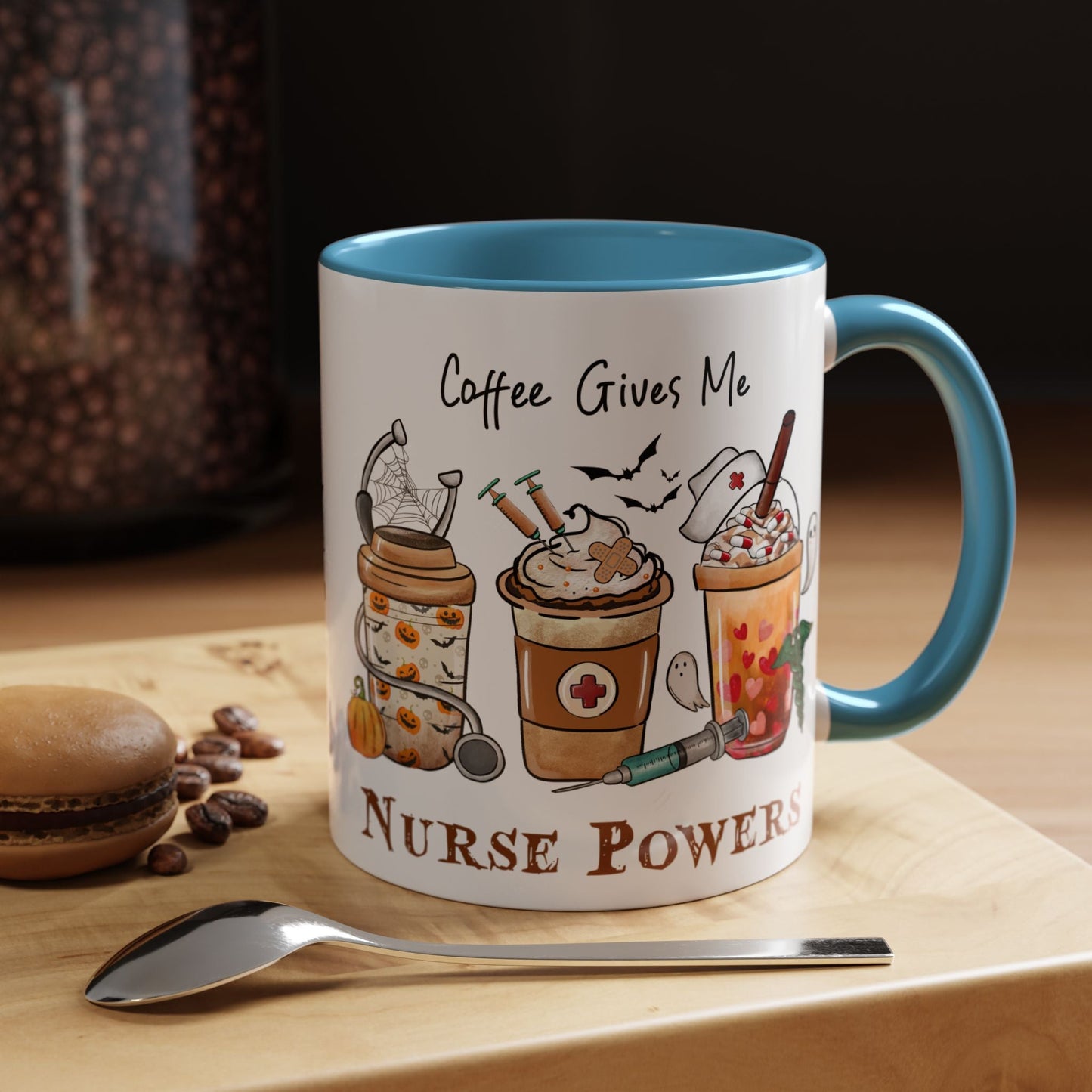 Nurse Powers Halloween Accent Coffee Mug (11oz) - EternalAscension