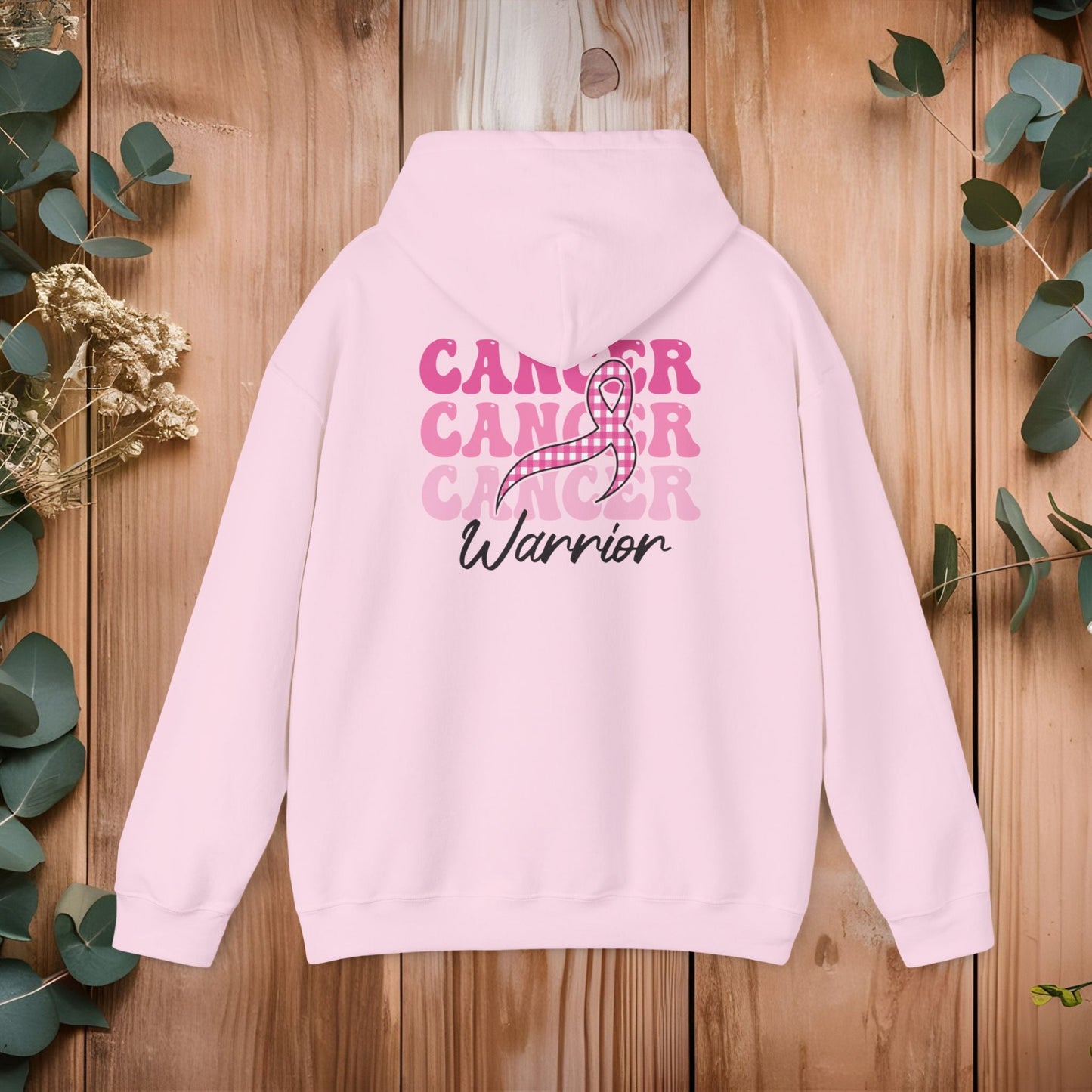 Pink Ribbon Warrior Unisex Heavy Blend™ Hooded Sweatshirt - EternalAscension