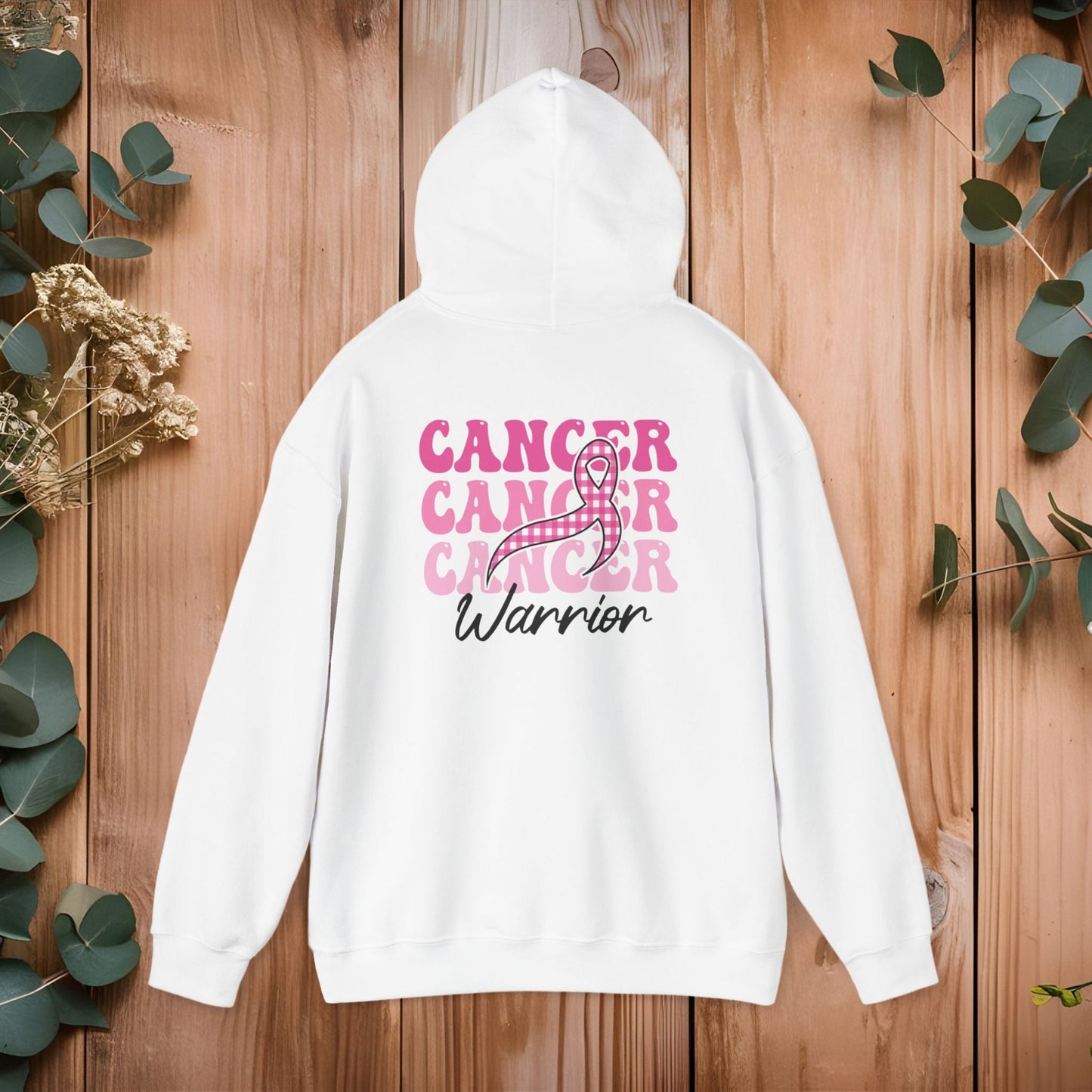 Pink Ribbon Warrior Unisex Heavy Blend™ Hooded Sweatshirt - EternalAscension