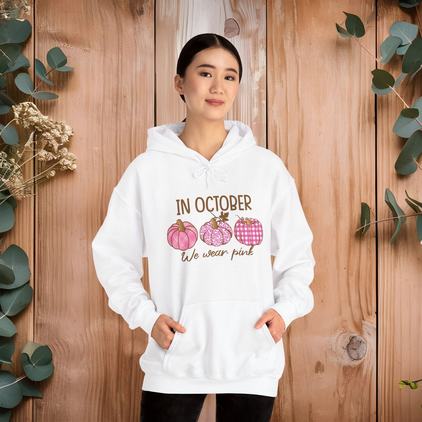 Pink Ribbon Warrior Unisex Heavy Blend™ Hooded Sweatshirt - EternalAscension