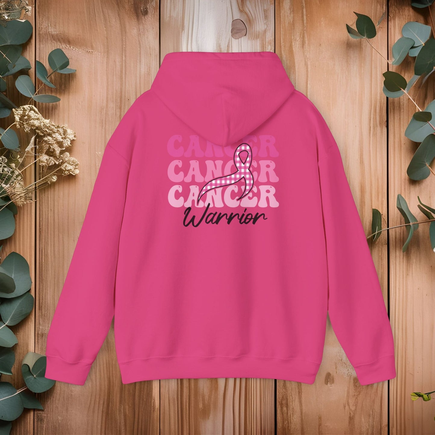 Pink Ribbon Warrior Unisex Heavy Blend™ Hooded Sweatshirt - EternalAscension