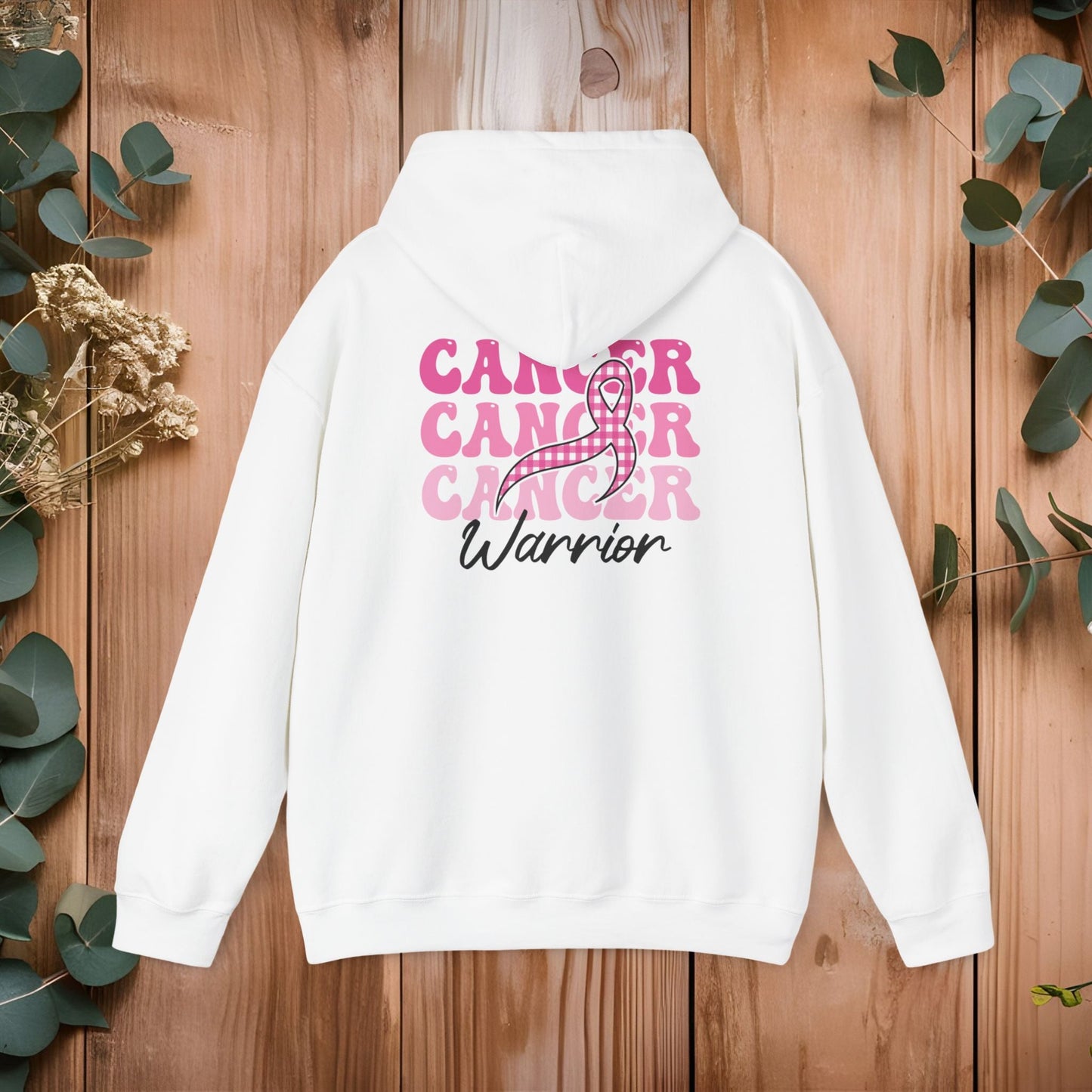Pink Ribbon Warrior Unisex Heavy Blend™ Hooded Sweatshirt - EternalAscension
