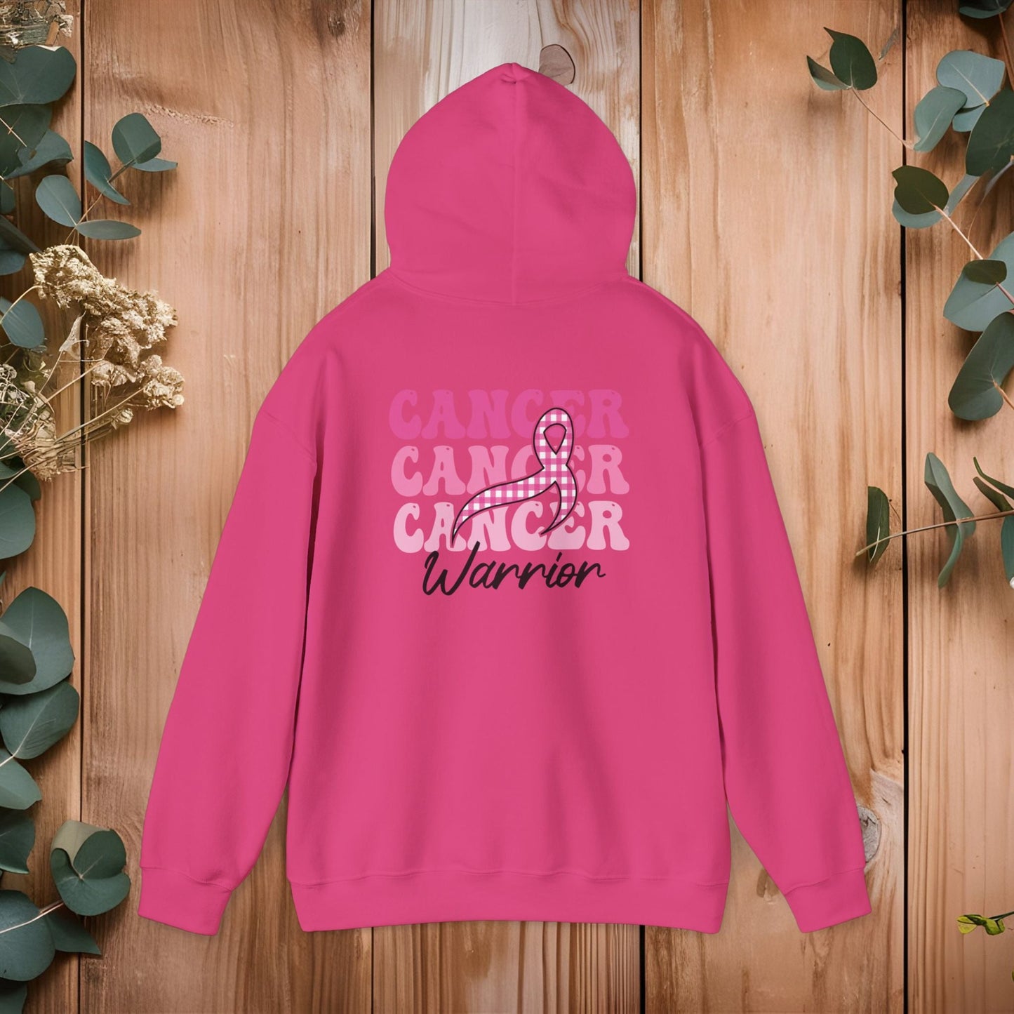 Pink Ribbon Warrior Unisex Heavy Blend™ Hooded Sweatshirt - EternalAscension