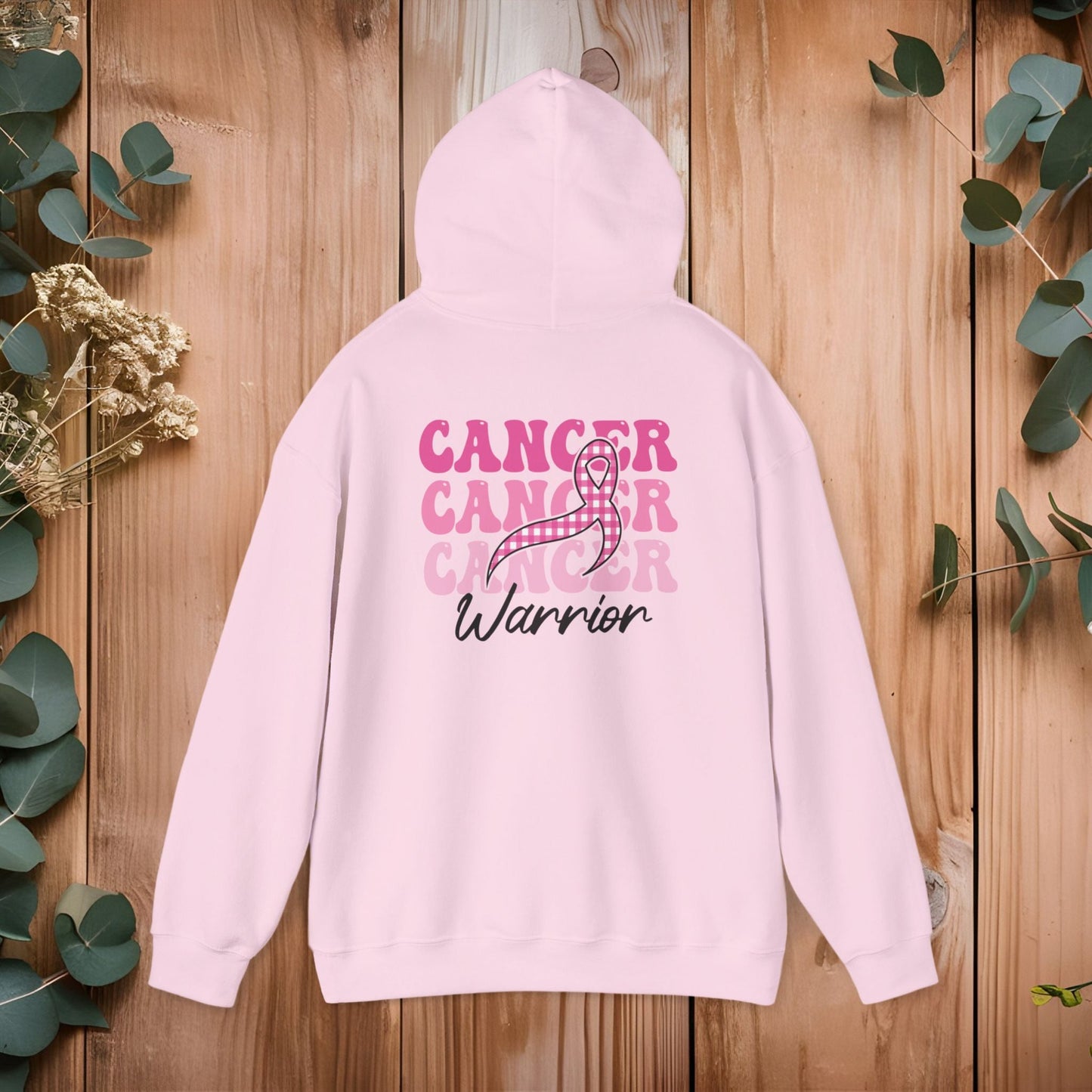 Pink Ribbon Warrior Unisex Heavy Blend™ Hooded Sweatshirt - EternalAscension