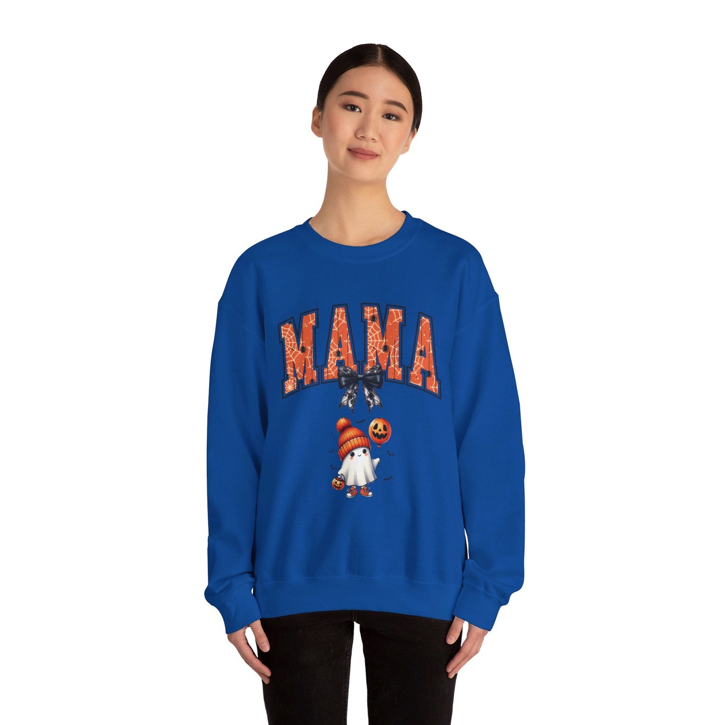 Spooky Mama Ghost Sweater Heavy Blend™ Crewneck Sweatshirt - EternalAscension
