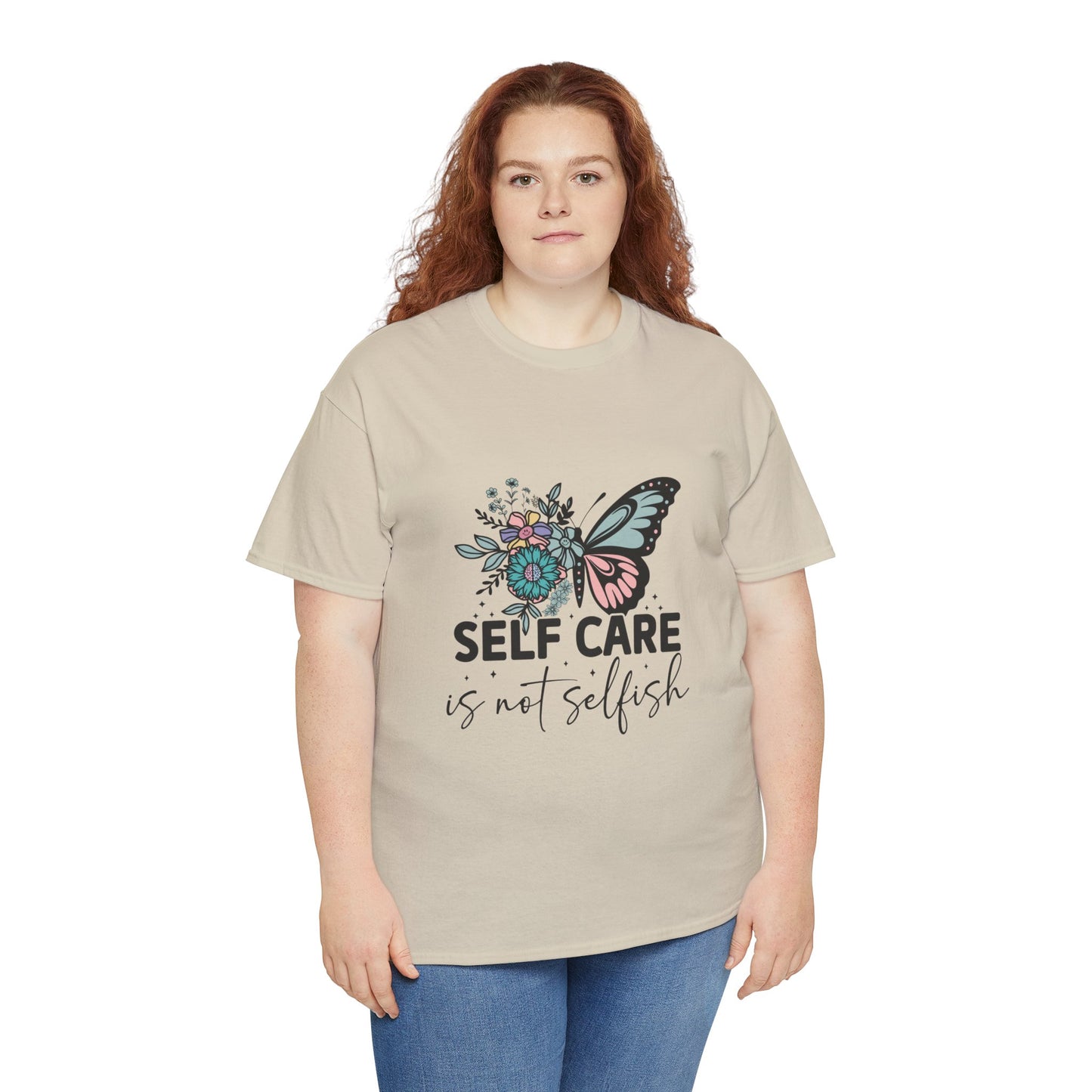 Self Care is Not Selfish Unisex Heavy Cotton Tee