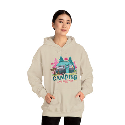 Camping Is My Happy Place! Unisex Heavy Blend™ Hooded Sweatshirt - EternalAscension