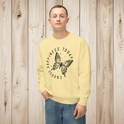 Choose Happiness Unisex Lightweight Crewneck Sweatshirt