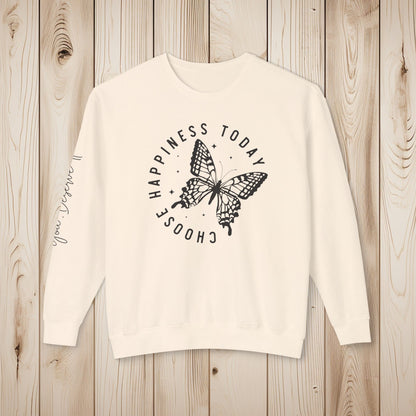 Choose Happiness Unisex Lightweight Crewneck Sweatshirt