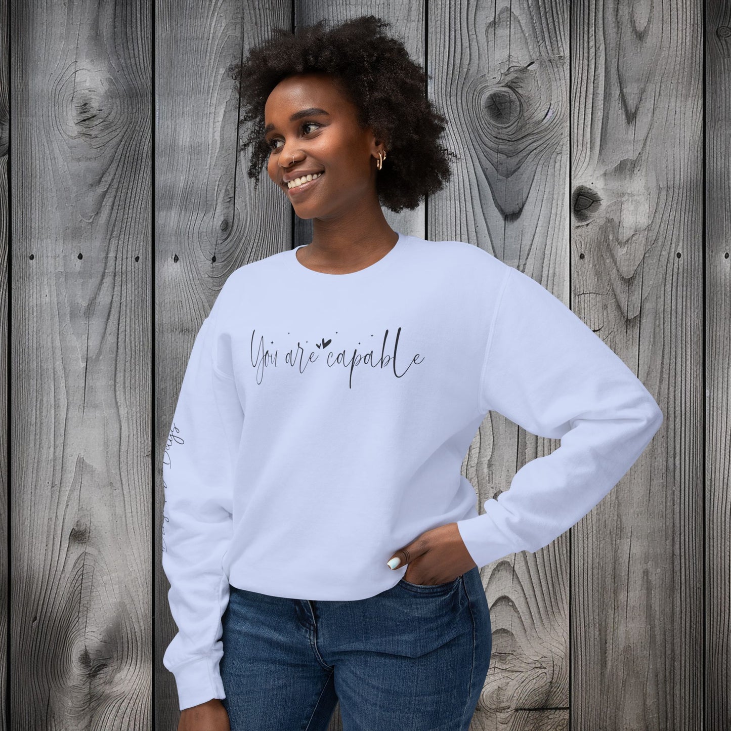 Capable & Hopeful Unisex Lightweight Crewneck Sweatshirt - EternalAscension