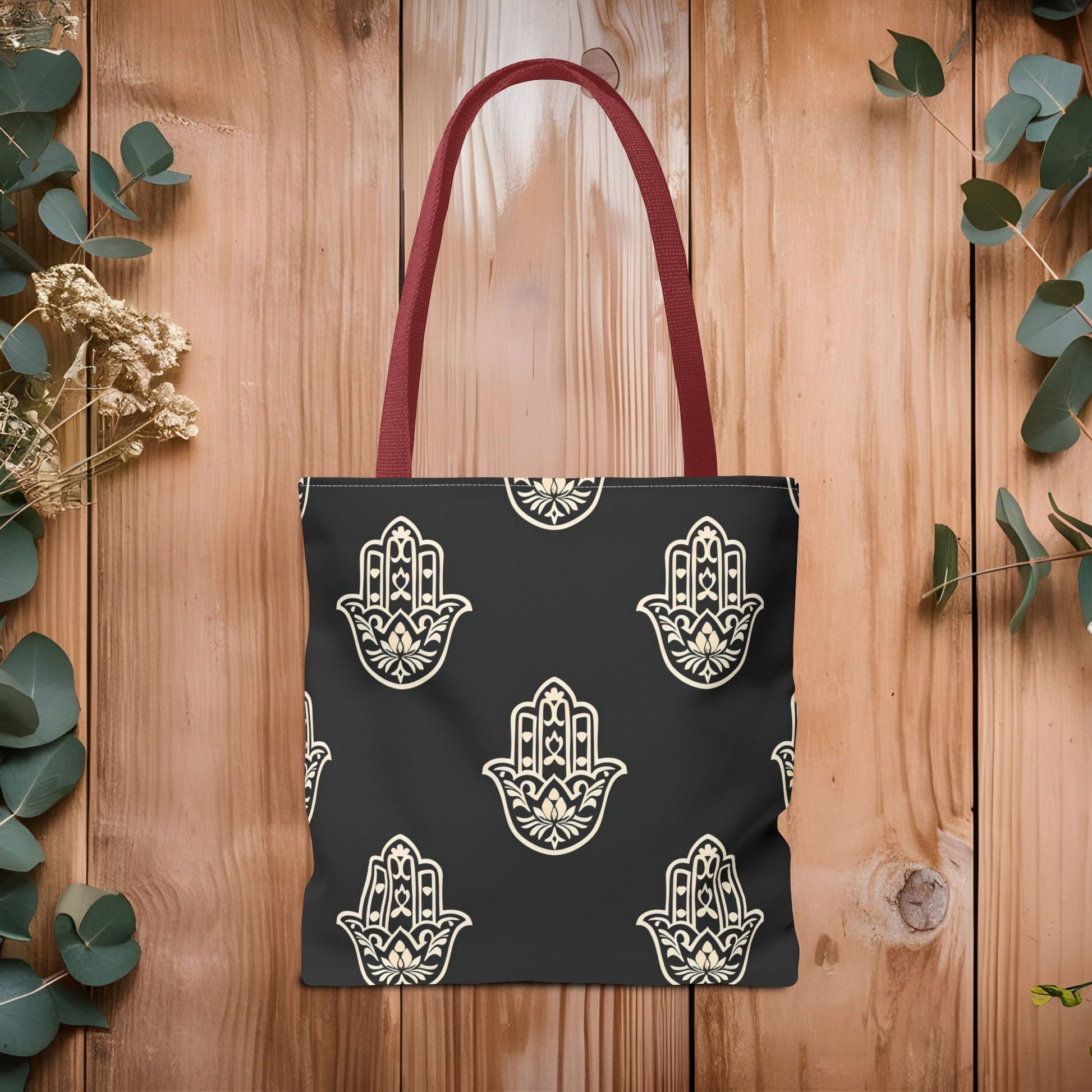 Hamsa Tote Bag with Intricate Design - EternalAscension
