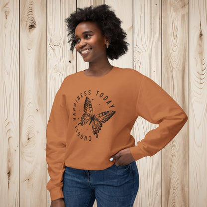 Choose Happiness Unisex Lightweight Crewneck Sweatshirt